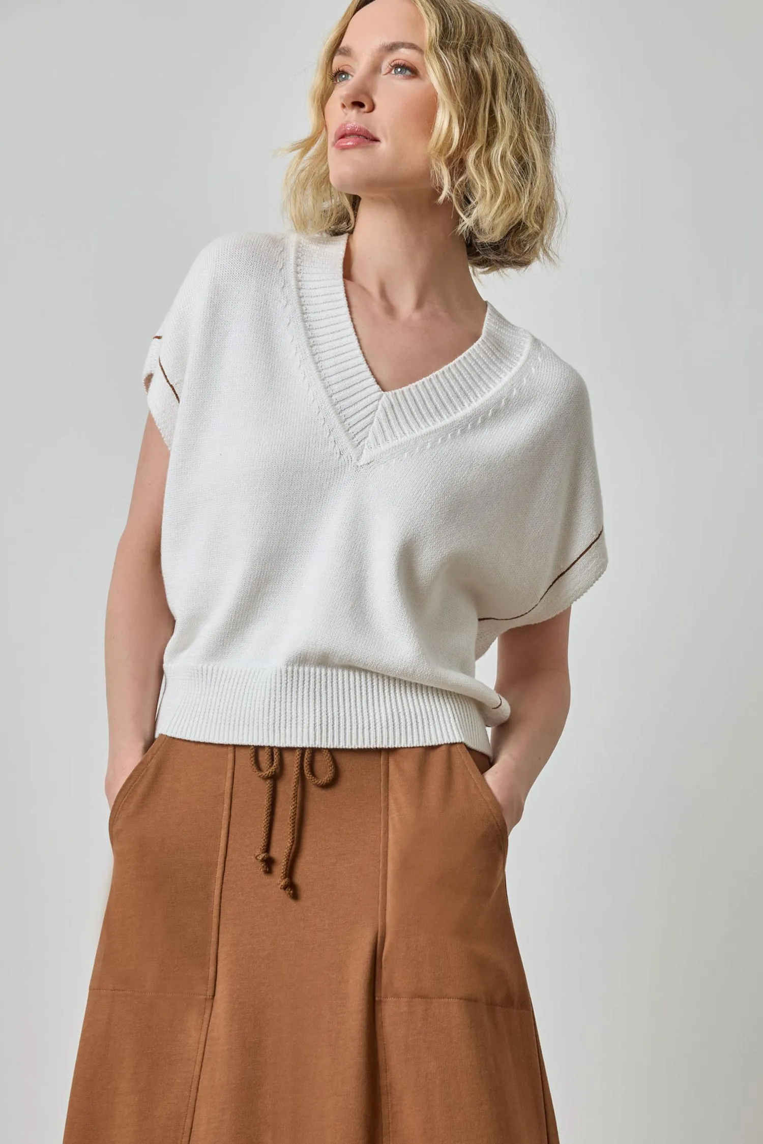 V-Neck Wedge Sweater sold by Lilla P