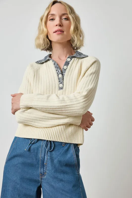 Marled Henley Sweater sold by Lilla P