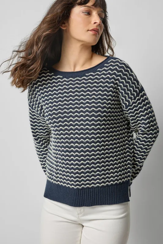Long Sleeve Zig Zag Sweater sold by Lilla P