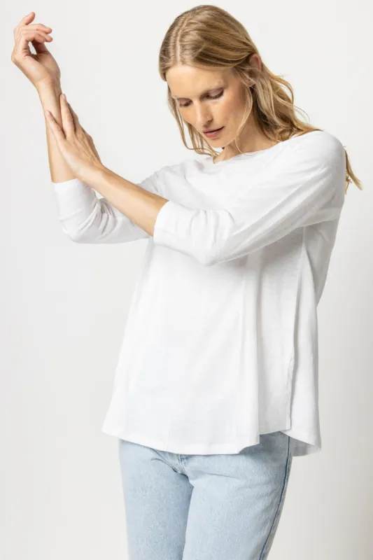 3/4 Sleeve Boatneck Swing Top sold by Lilla P