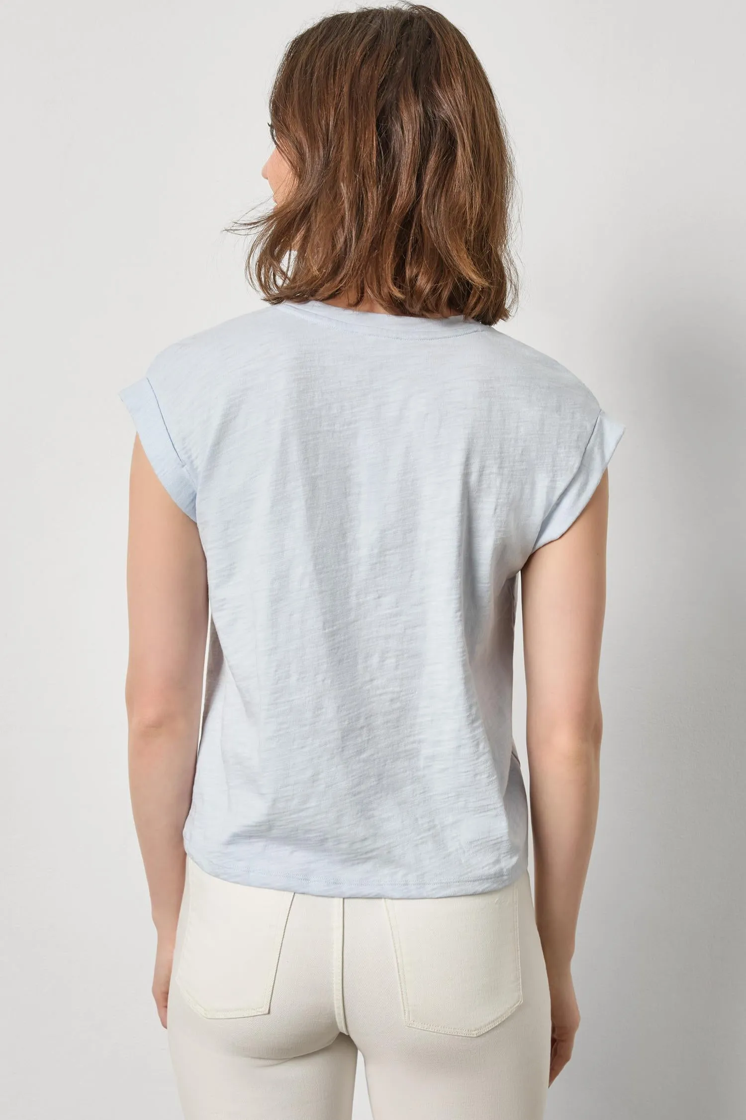 Cuffed Sleeve V-Neck sold by Lilla P product image thumbnail 2