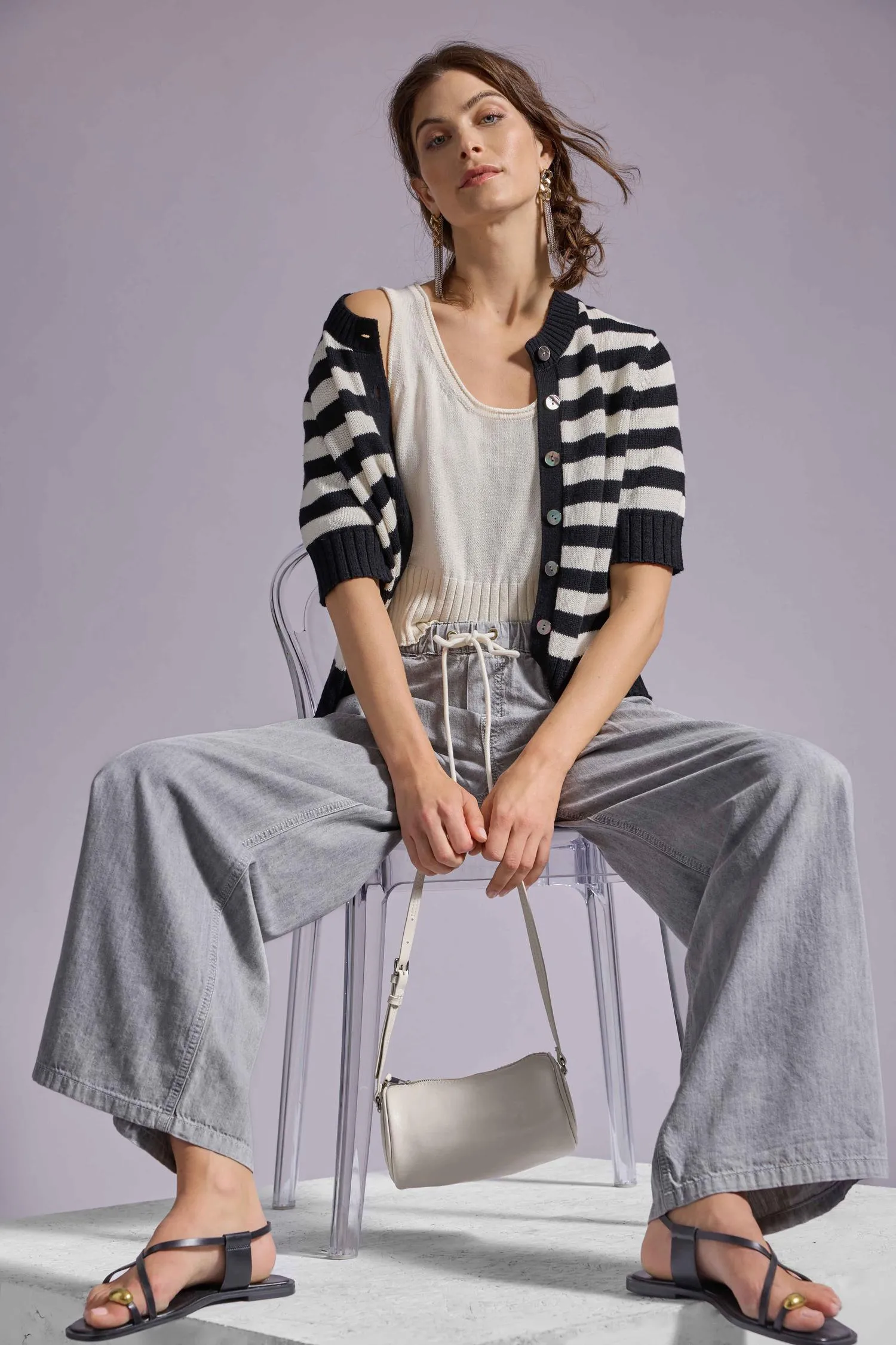 Cropped Scoop Tank Sweater sold by Lilla P product image thumbnail 4