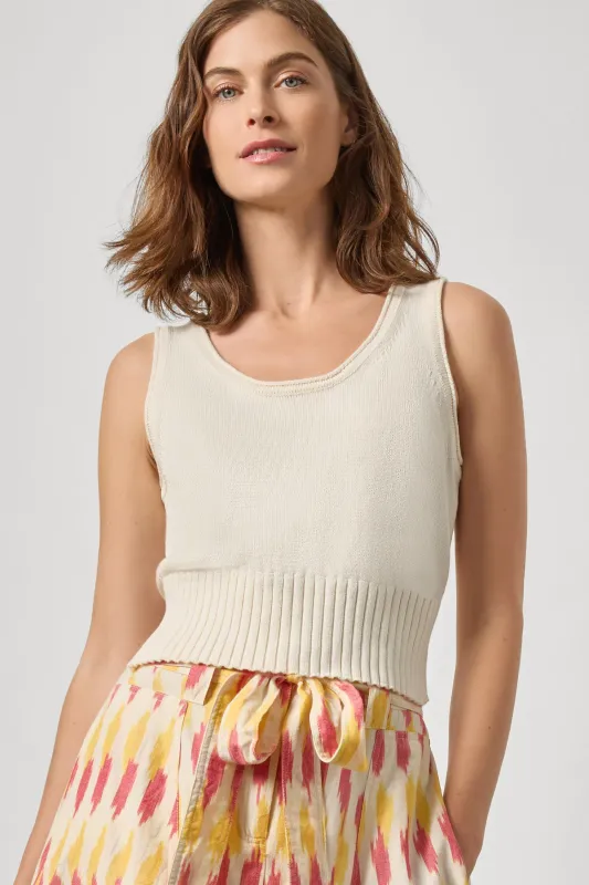 Cropped Scoop Tank Sweater made by Lilla P