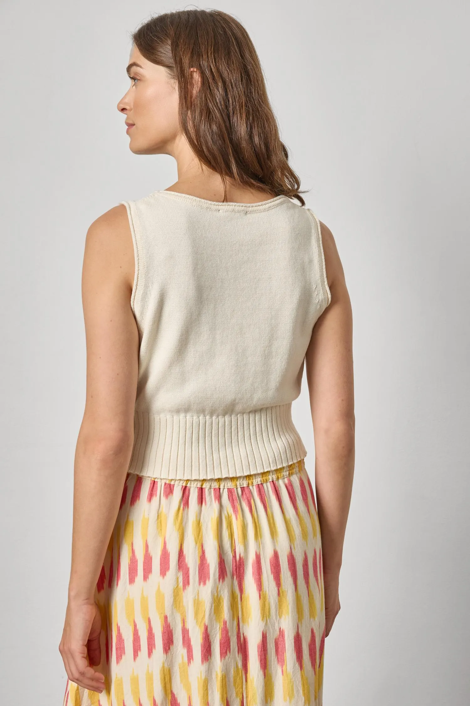 Cropped Scoop Tank Sweater sold by Lilla P product image thumbnail 2