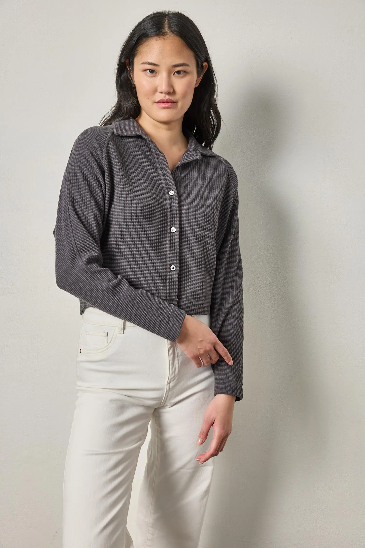 Easy Raglan Button Down sold by Lilla P product image thumbnail 2