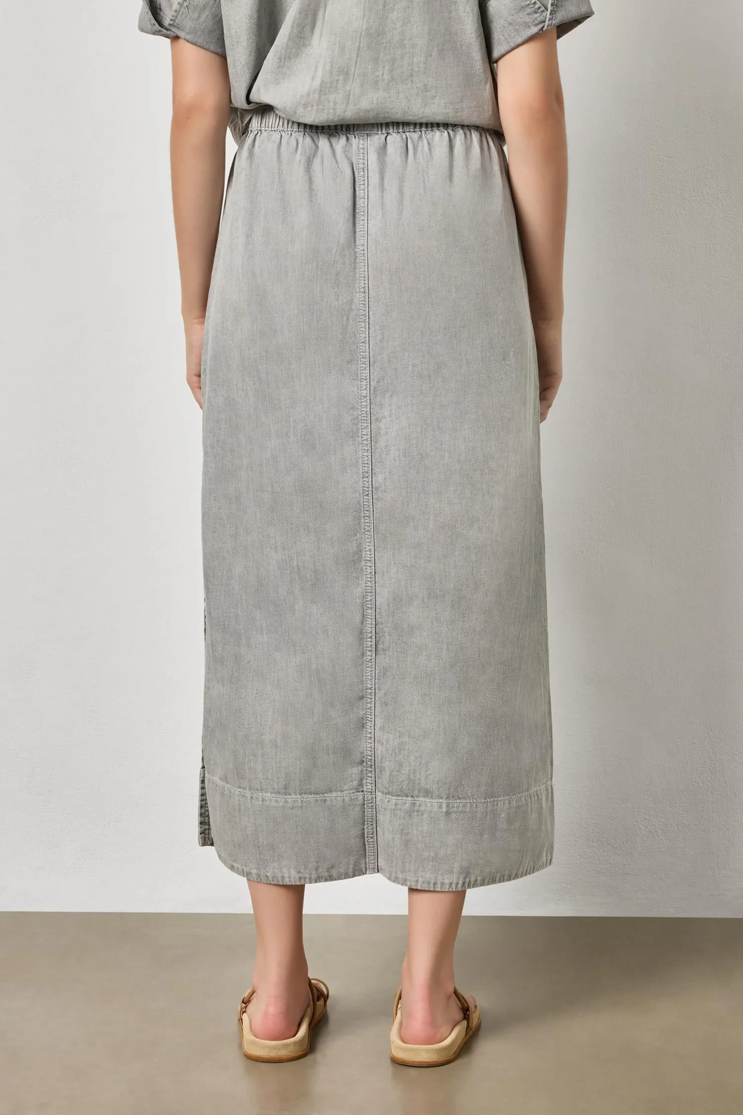 Denim Drawcord Skirt sold by Lilla P product image thumbnail 3