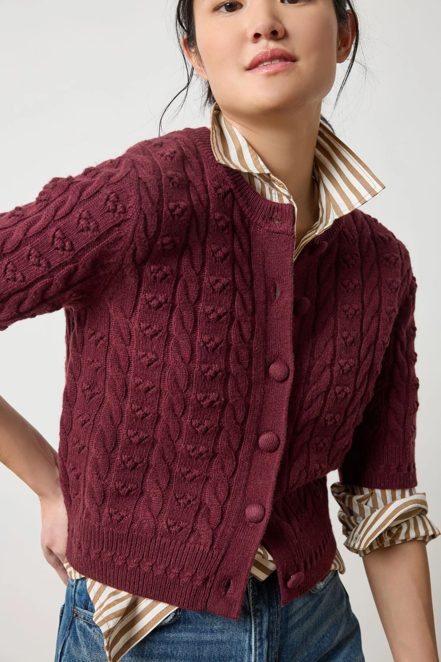 Short Sleeve Cardigan Sweater sold by Lilla P product image thumbnail 4