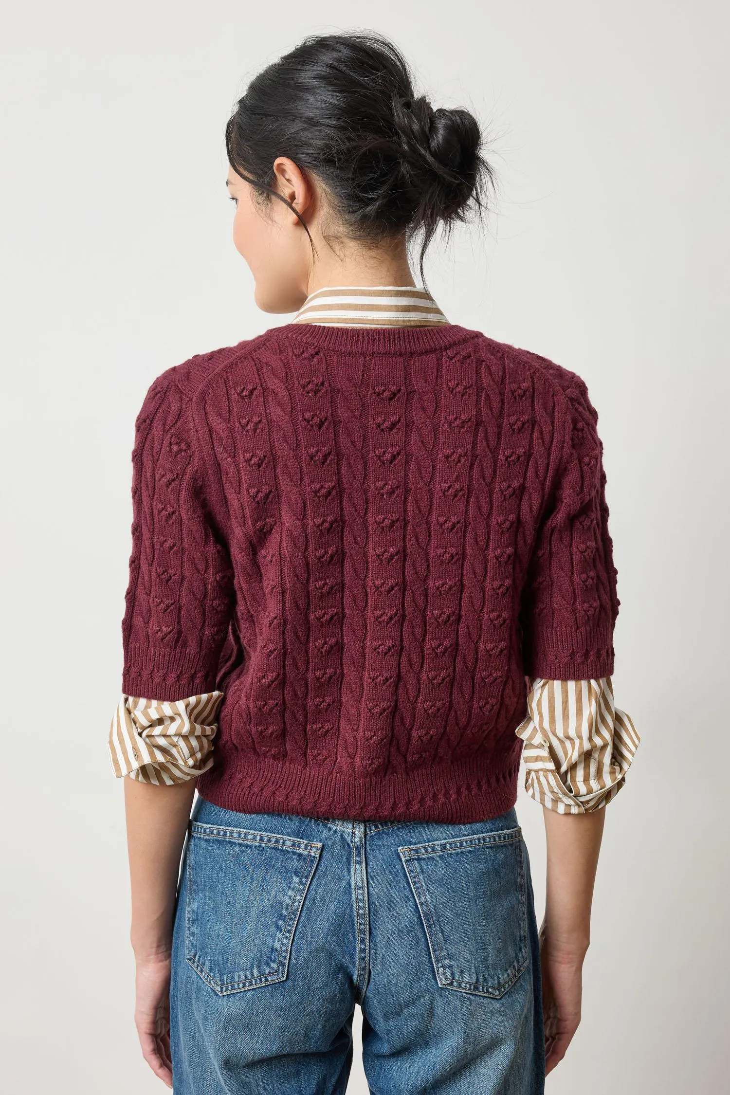 Short Sleeve Cardigan Sweater sold by Lilla P product image thumbnail 3