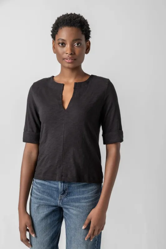 Cuff Sleeve Split Neck sold by Lilla P