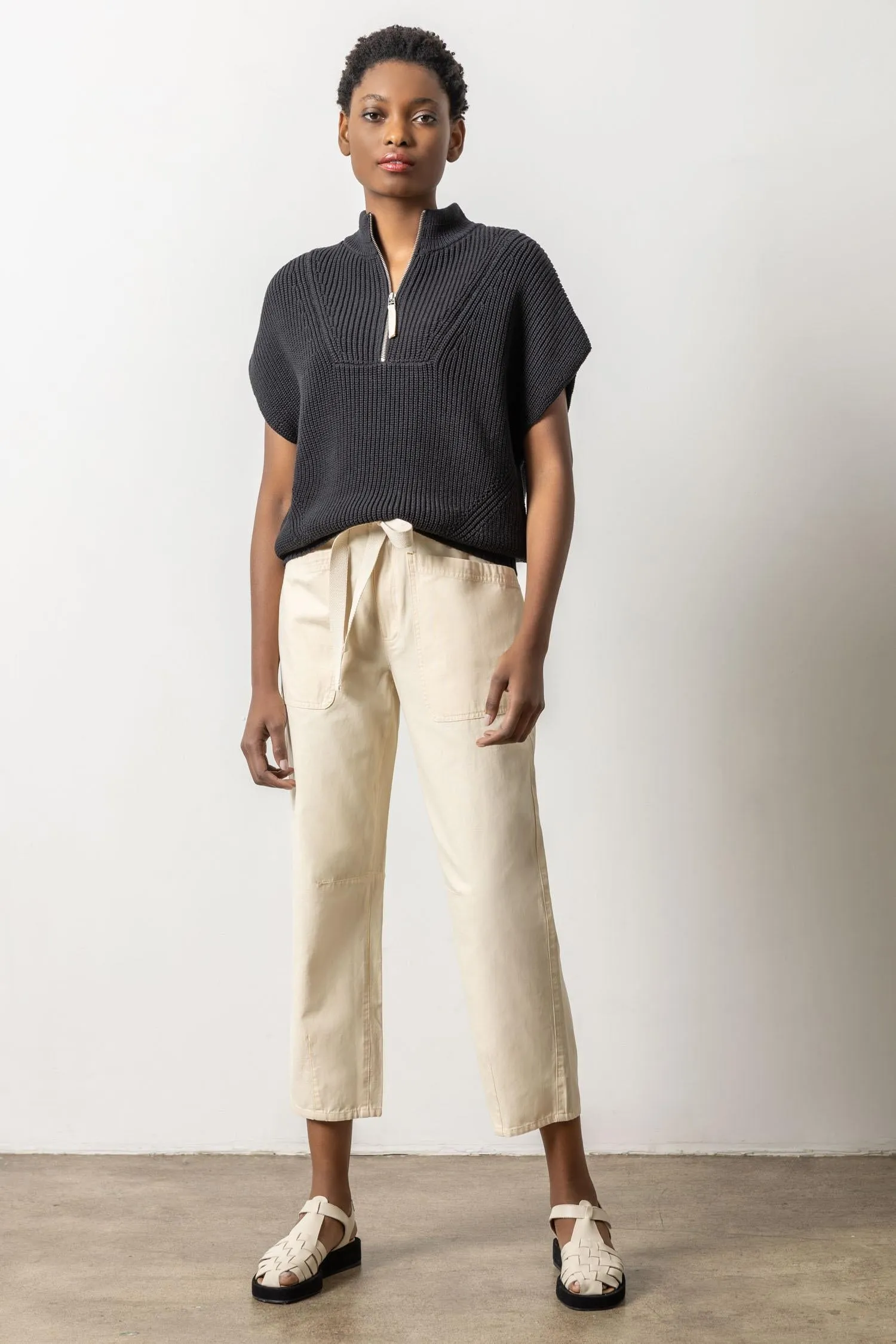 Tie Waist Barrel Pant sold by Lilla P product image thumbnail 5