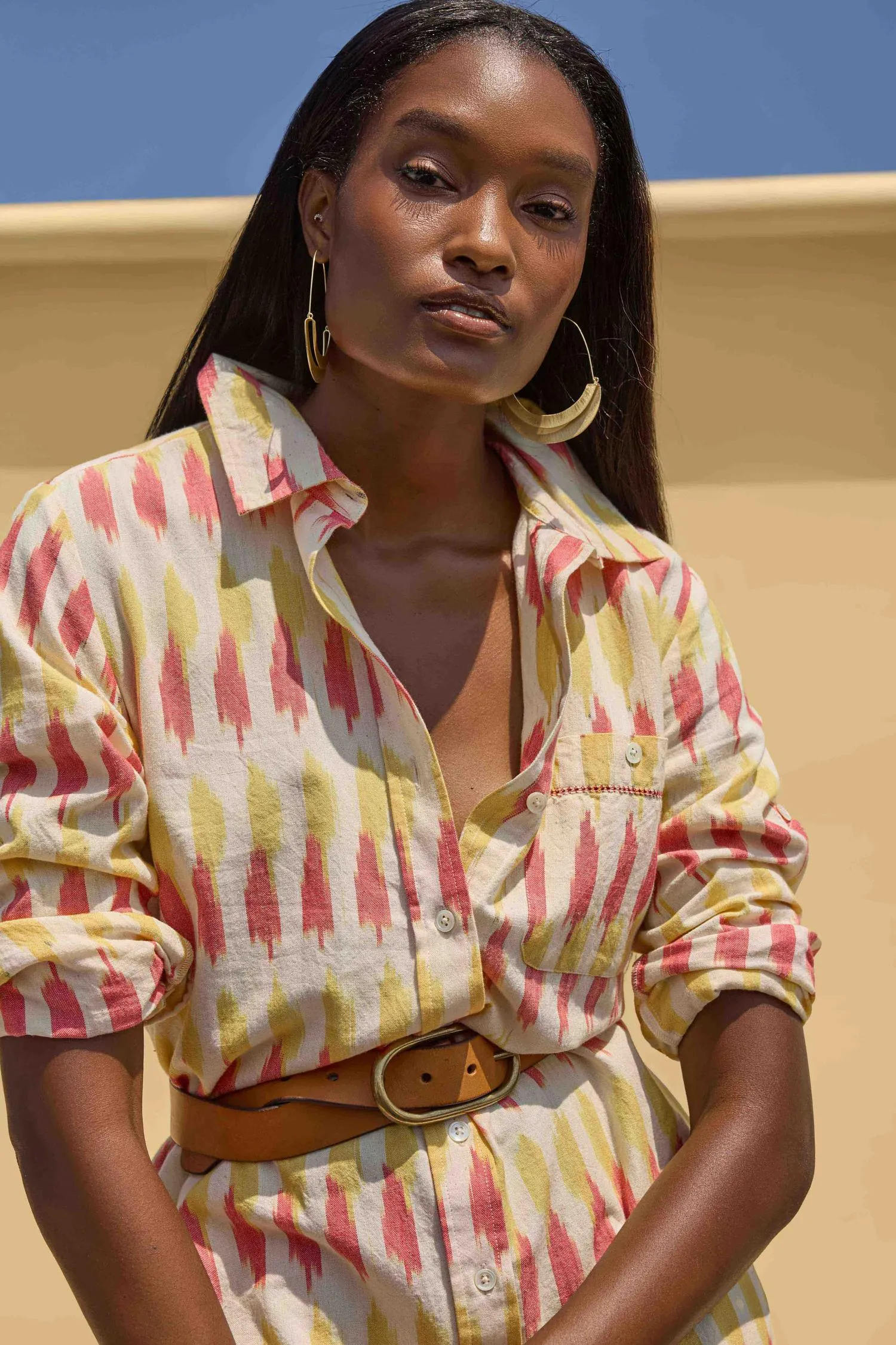 Ikat Shirt Dress sold by Lilla P product image thumbnail 5