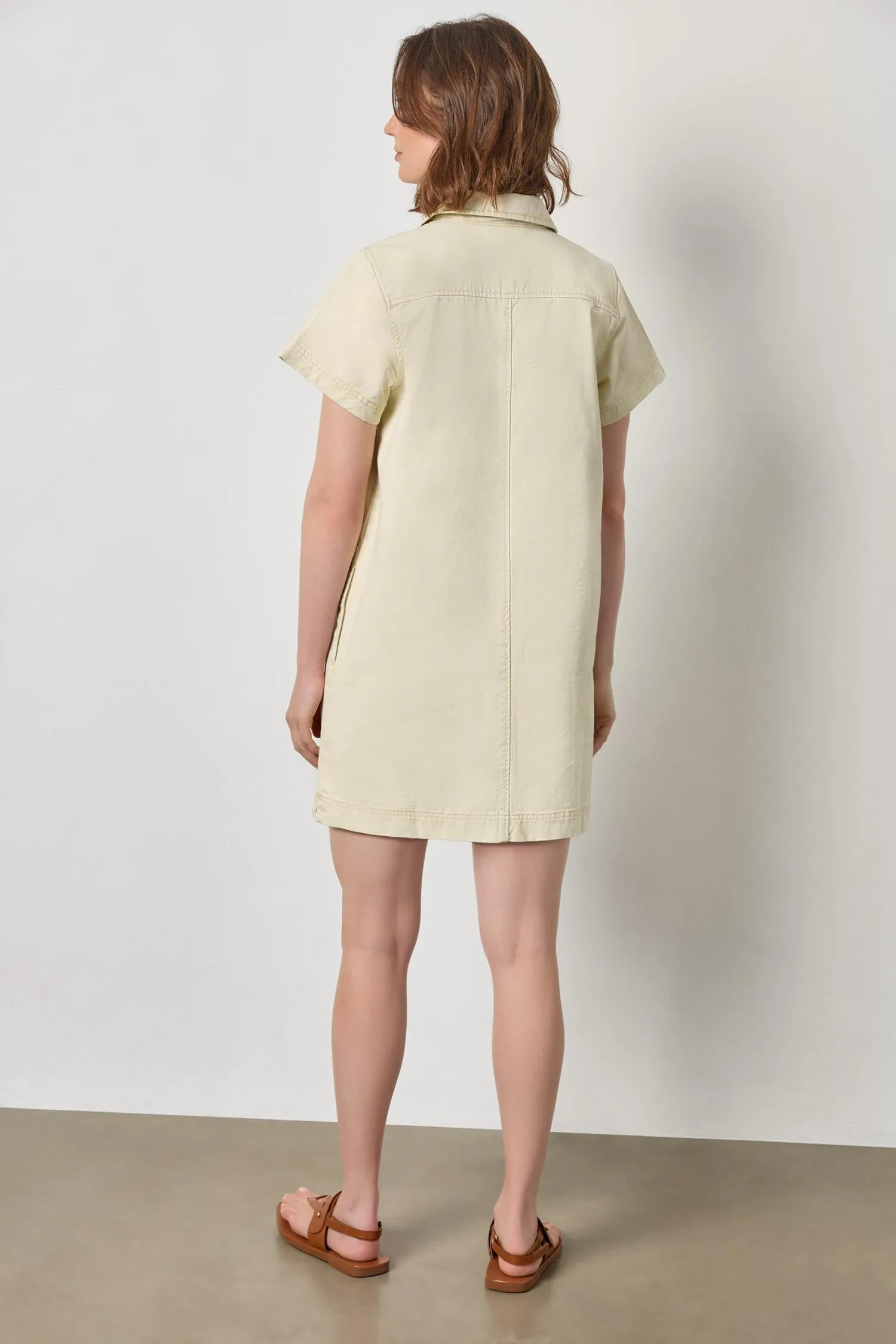 Twill Split Neck Collared Dress sold by Lilla P product image thumbnail 3