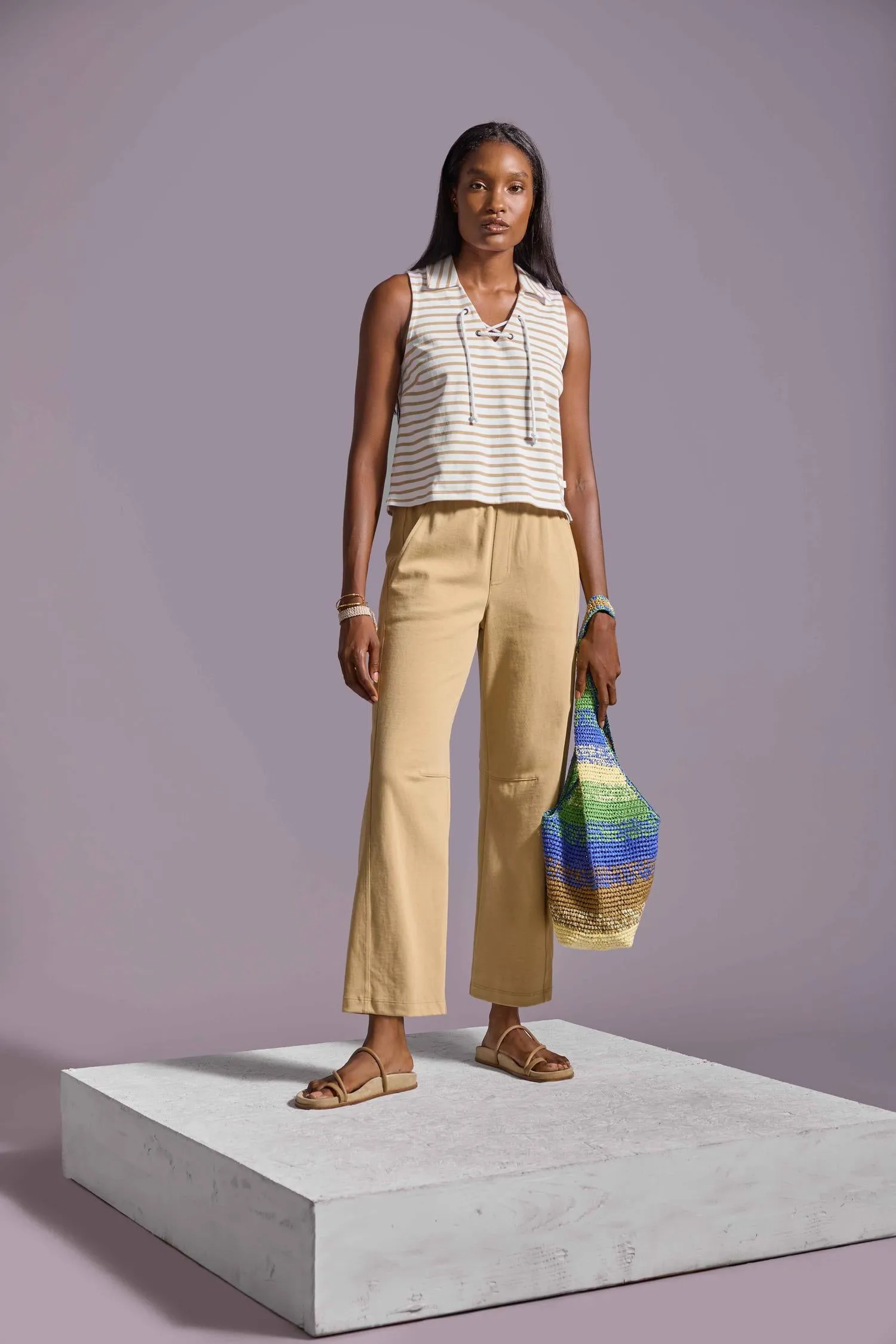 Sleeveless Collared Top sold by Lilla P product image thumbnail 5