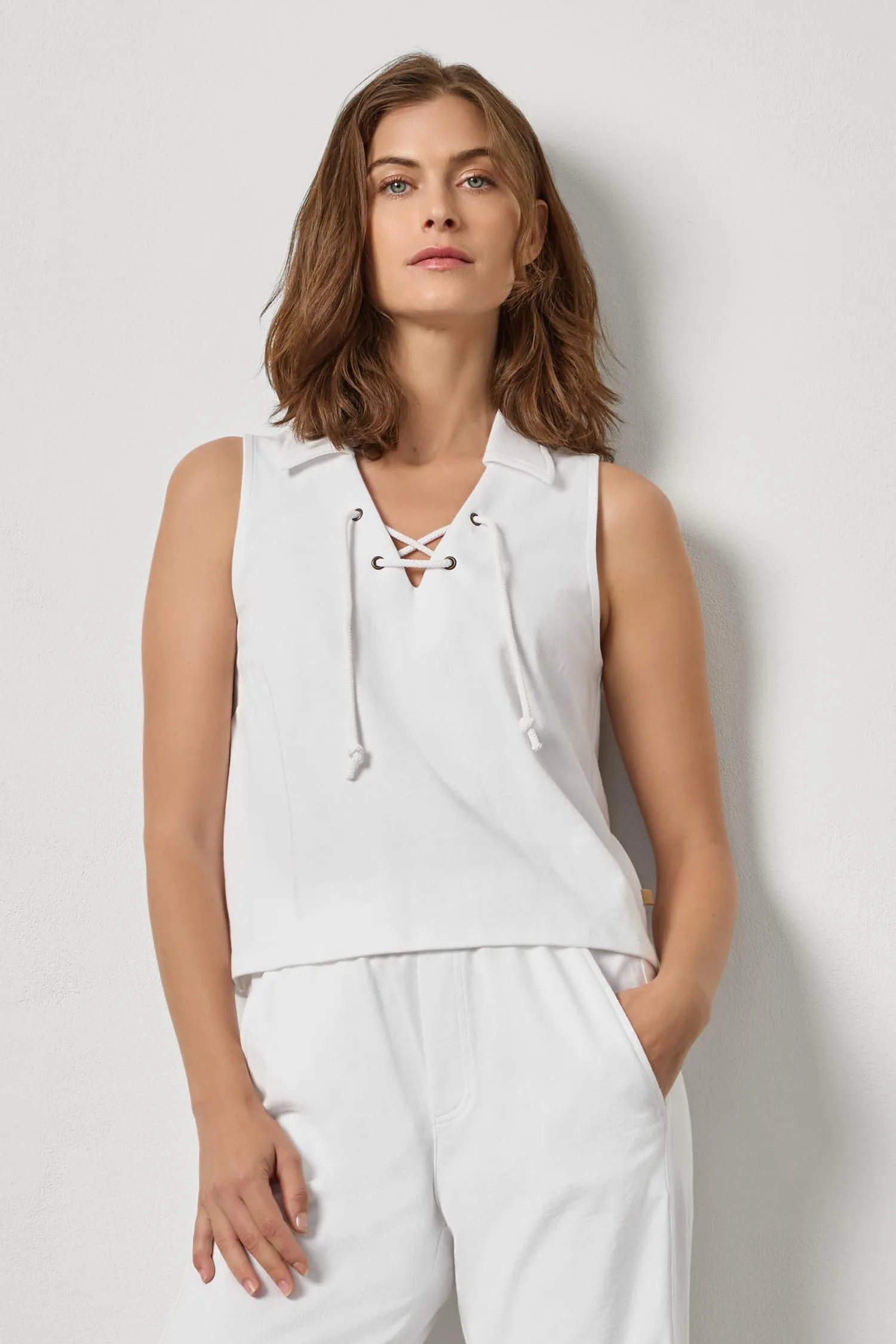 Sleeveless Collared Top sold by Lilla P product image thumbnail 2