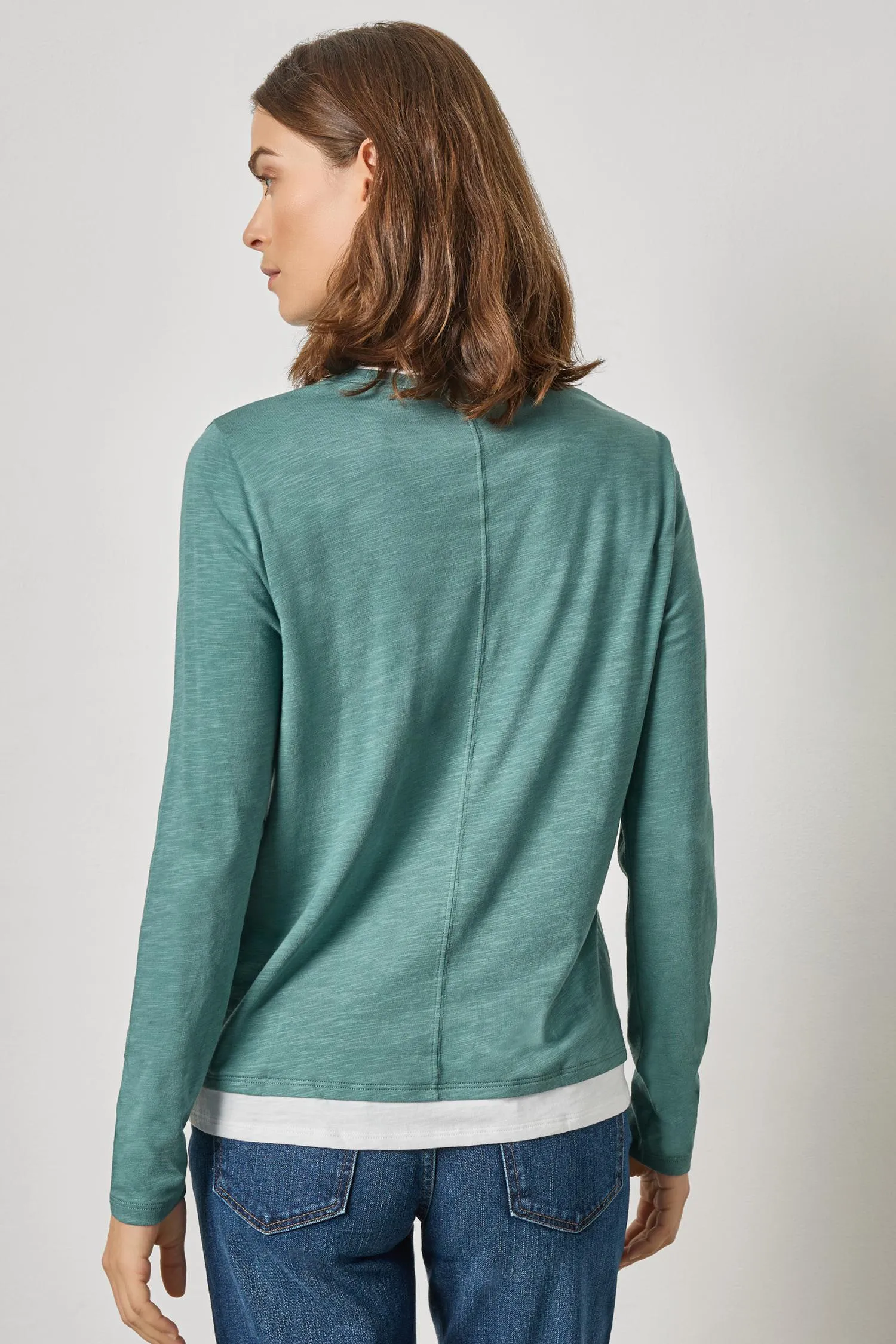 Paneled Hem Long Sleeve Crew sold by Lilla P product image thumbnail 5