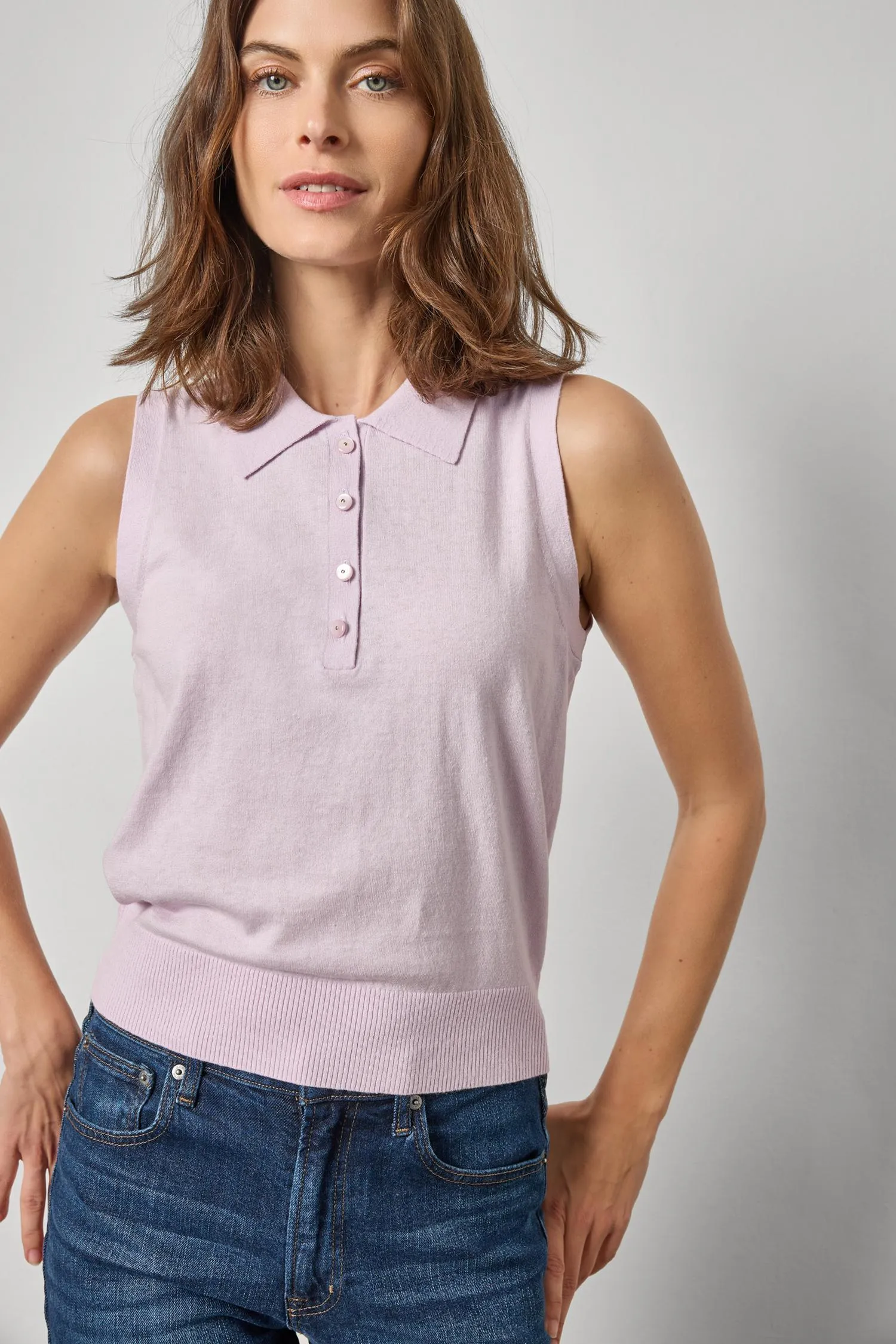 Sleeveless Polo Sweater sold by Lilla P