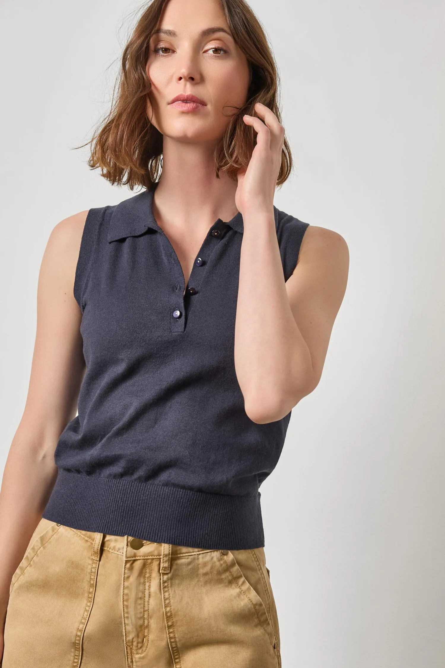Sleeveless Polo Sweater sold by Lilla P product image thumbnail 2