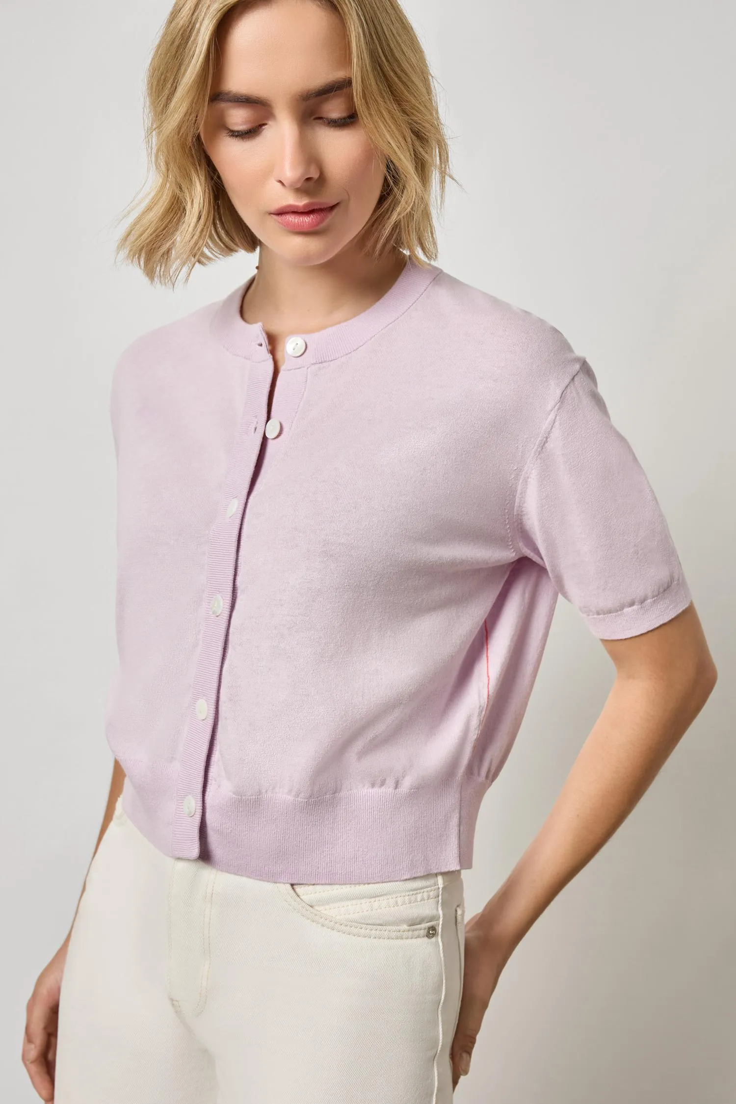 Short Sleeve Cardigan sold by Lilla P product image thumbnail 2