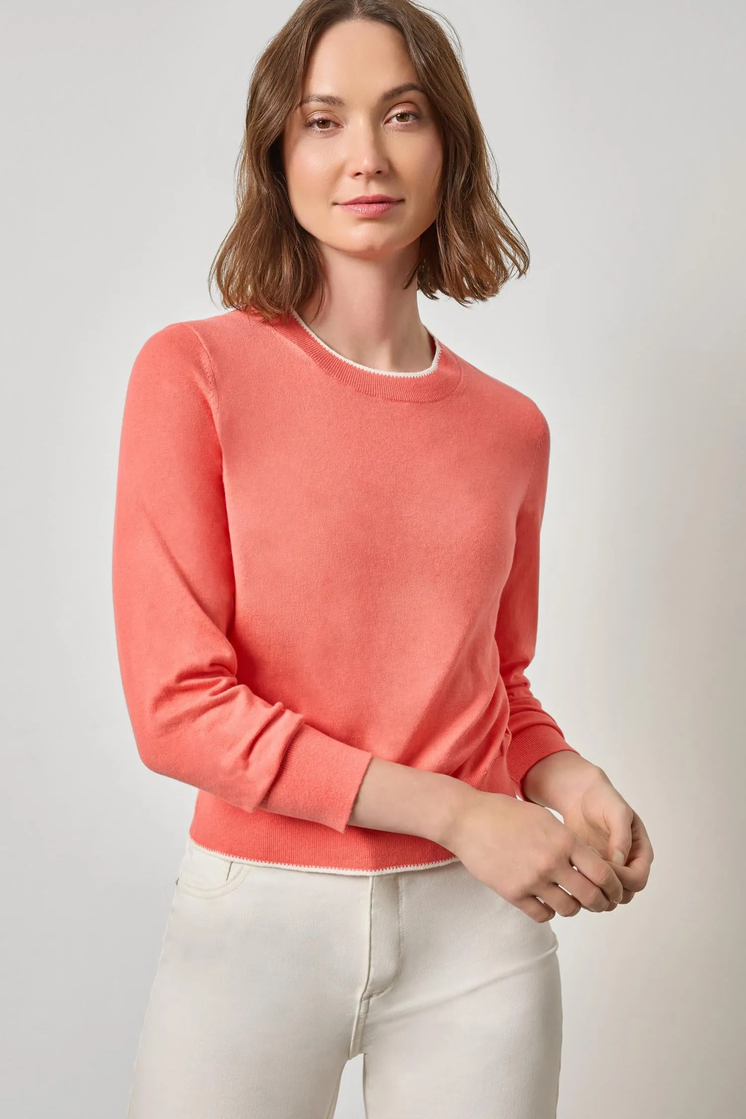 Picot Edge Crewneck Sweater sold by Lilla P product image thumbnail 2