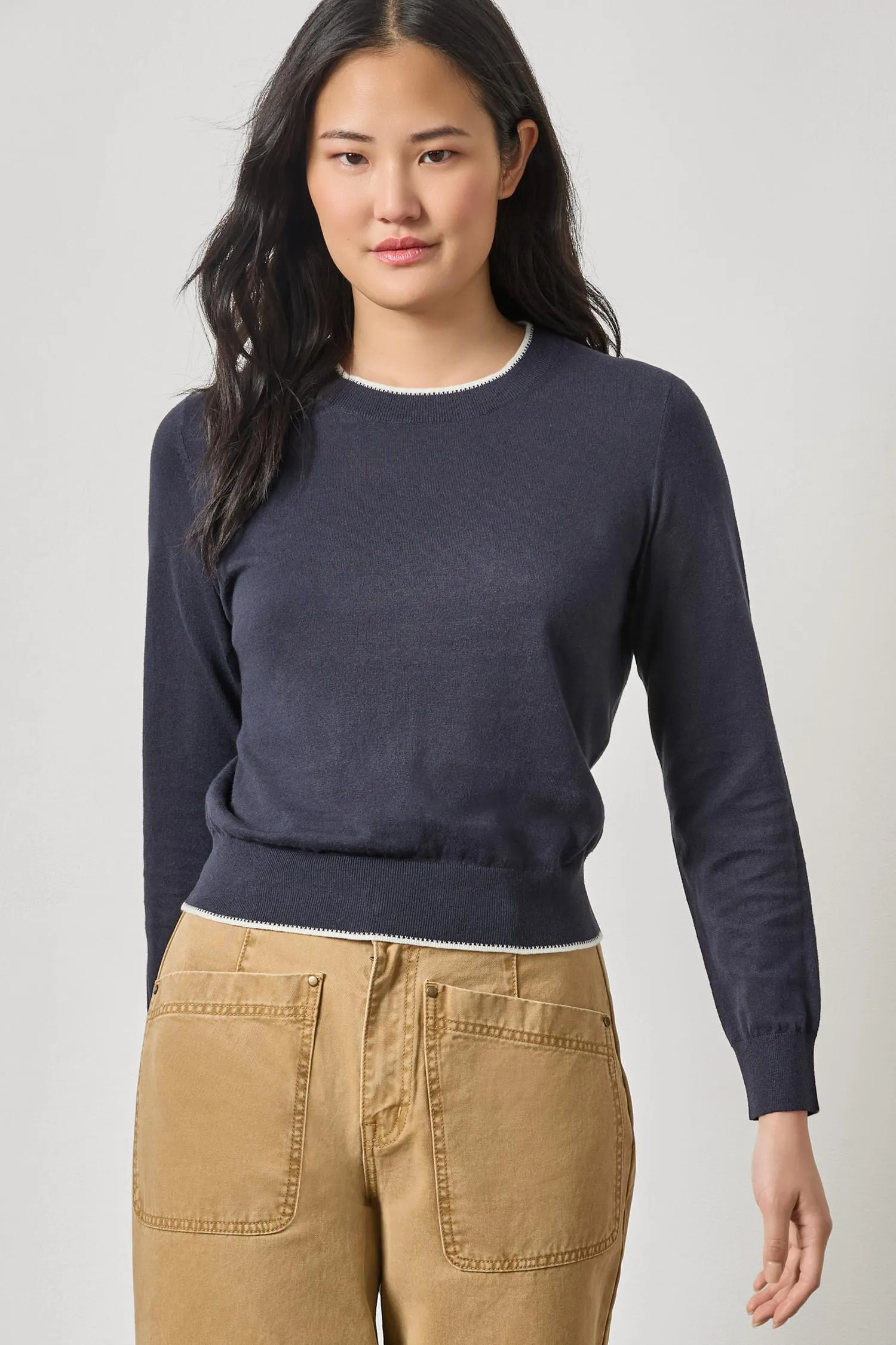 Picot Edge Crewneck Sweater sold by Lilla P product image thumbnail 5