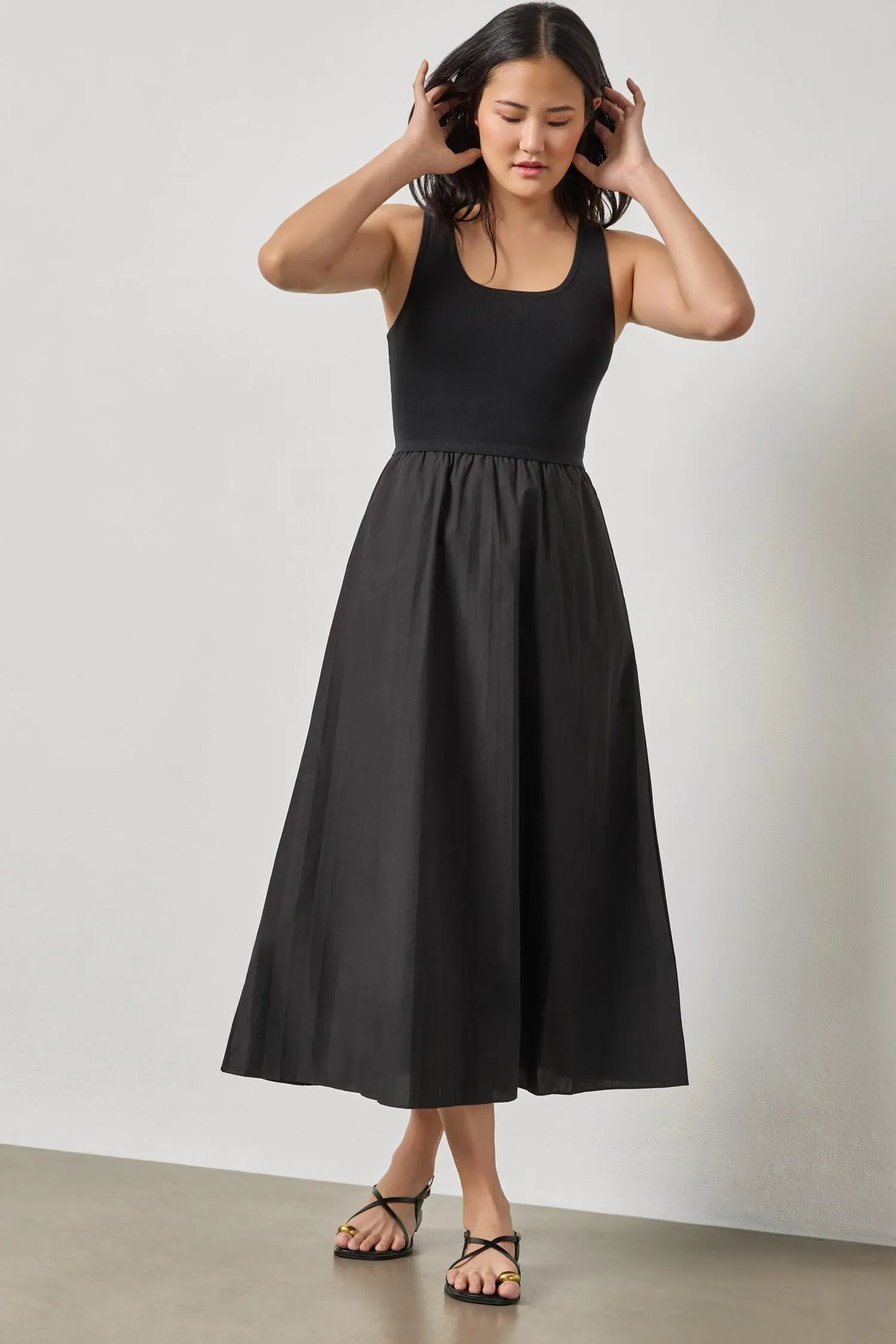 Mixed Media Scoop Neck Dress sold by Lilla P product image thumbnail 4