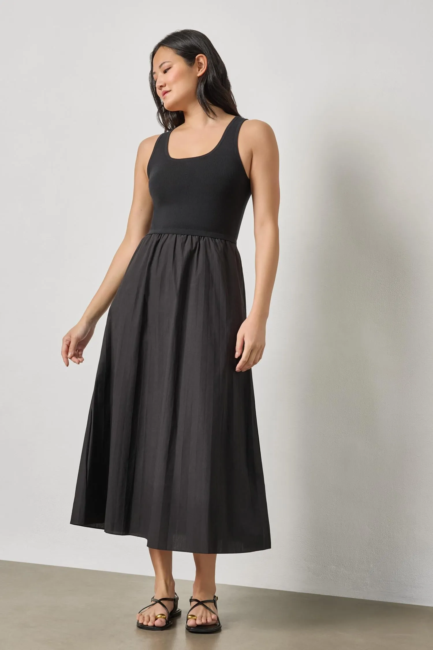 Mixed Media Scoop Neck Dress sold by Lilla P product image thumbnail 2