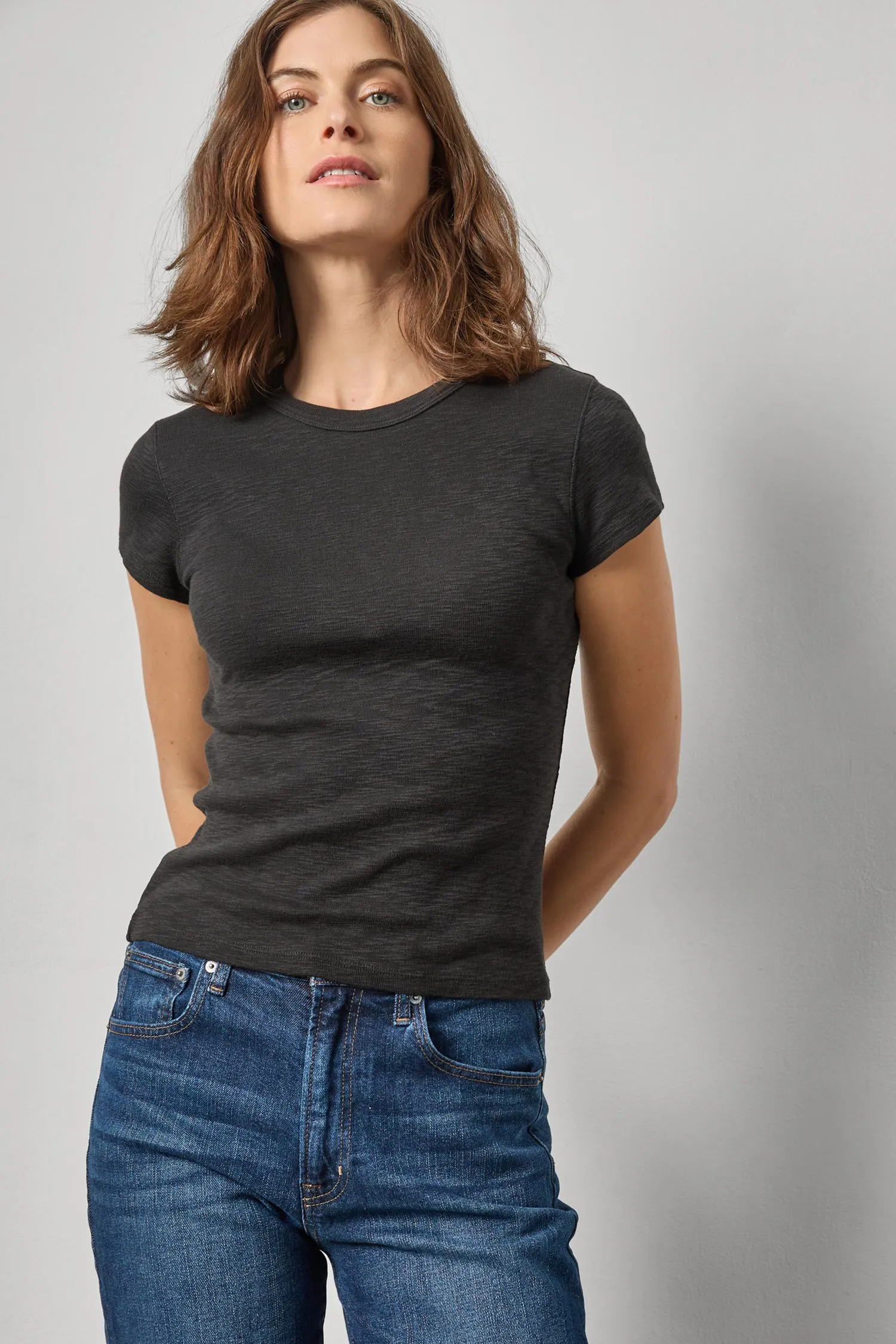 Ribbed Slub Crewneck Tee sold by Lilla P product image thumbnail 5