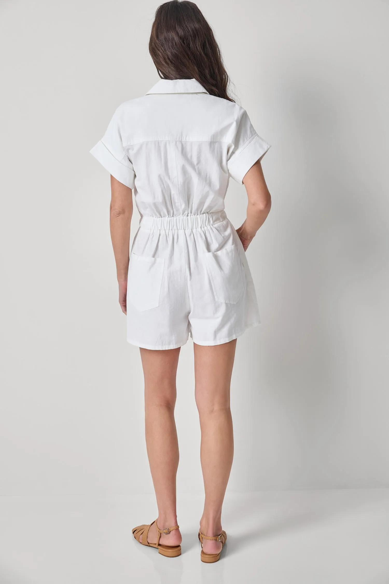 Linen Blend Romper sold by Lilla P product image thumbnail 2