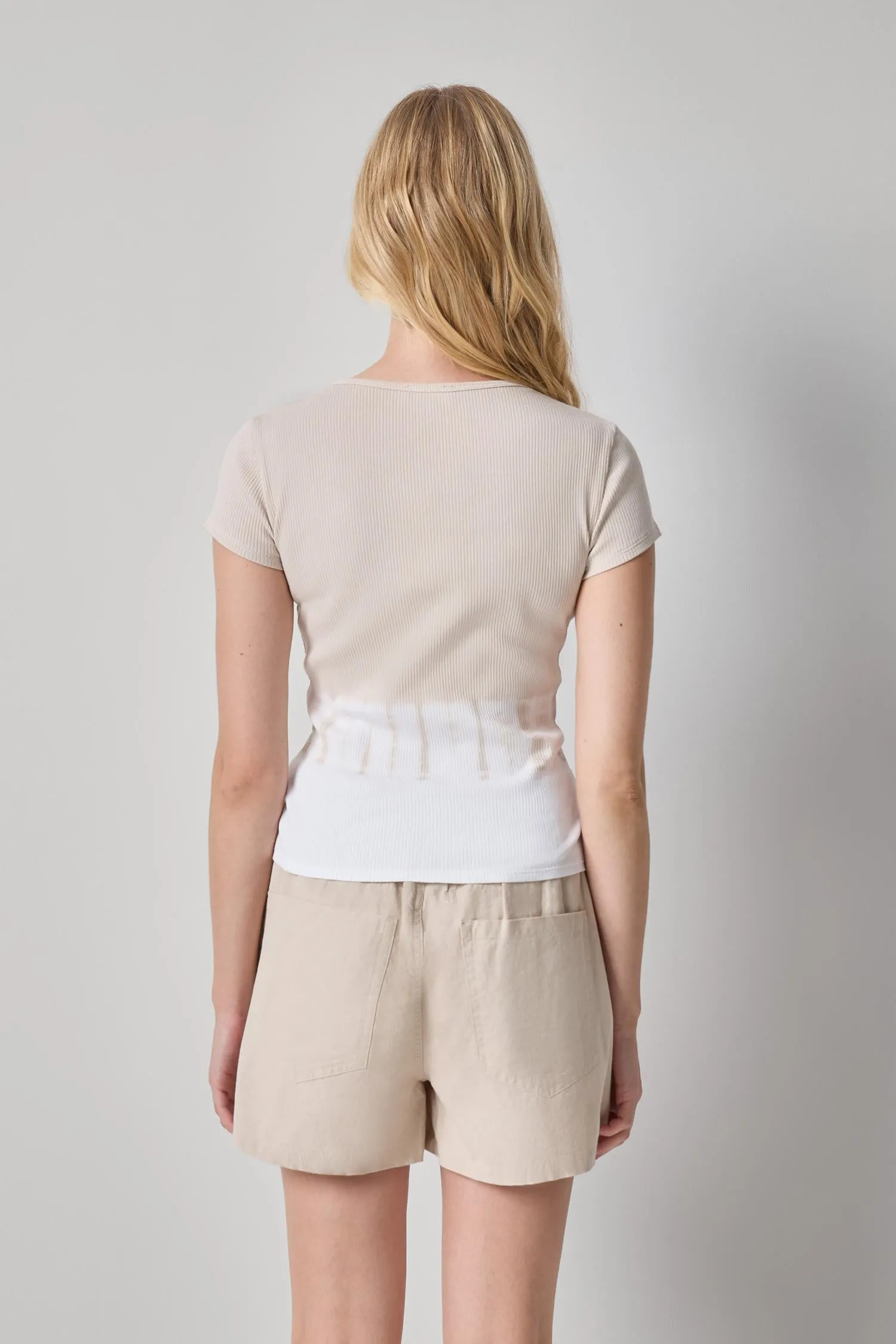 Bamboo Dye Short Sleeve V-Neck sold by Lilla P product image thumbnail 4