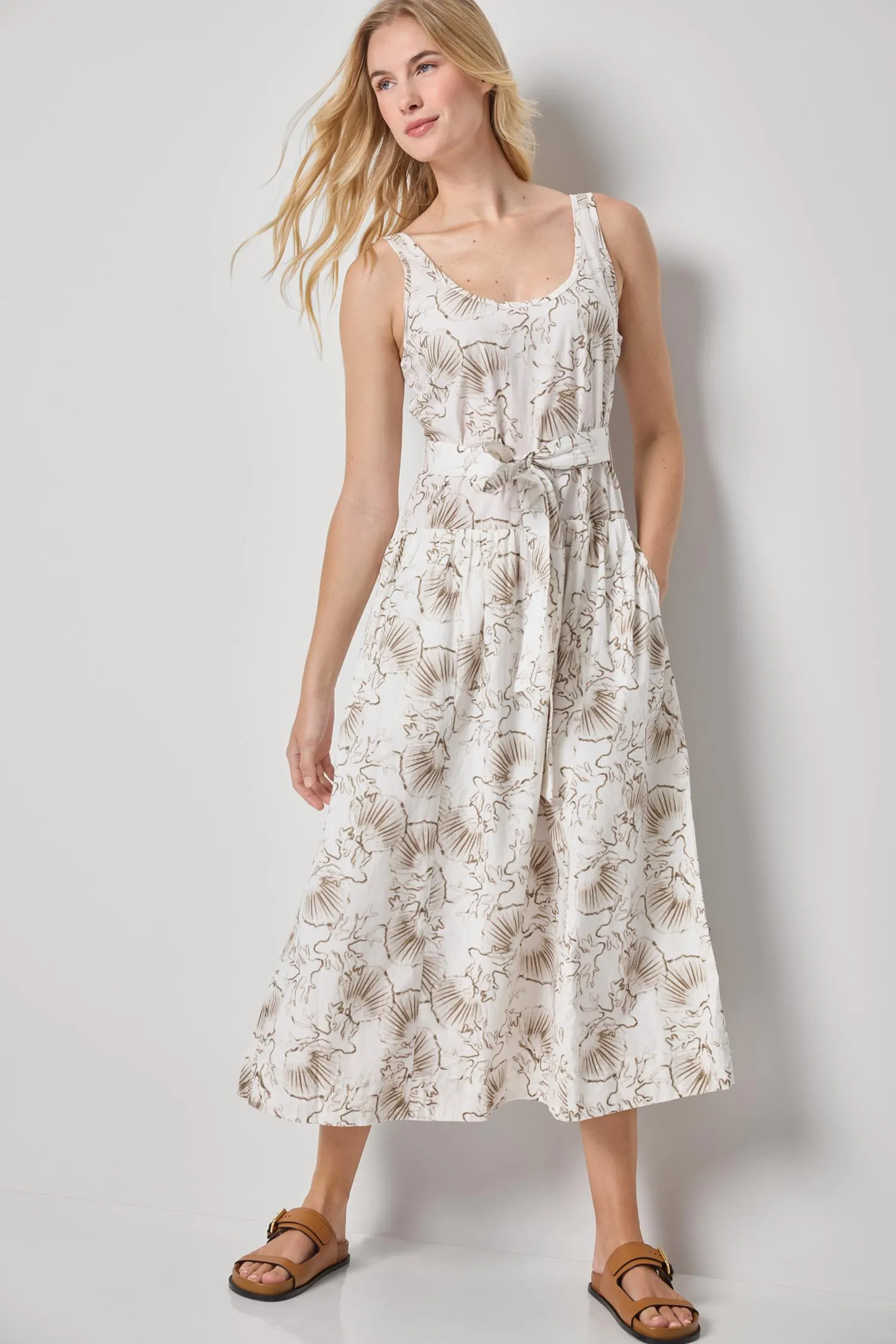 Poplin Maxi Yoke Dress sold by Lilla P
