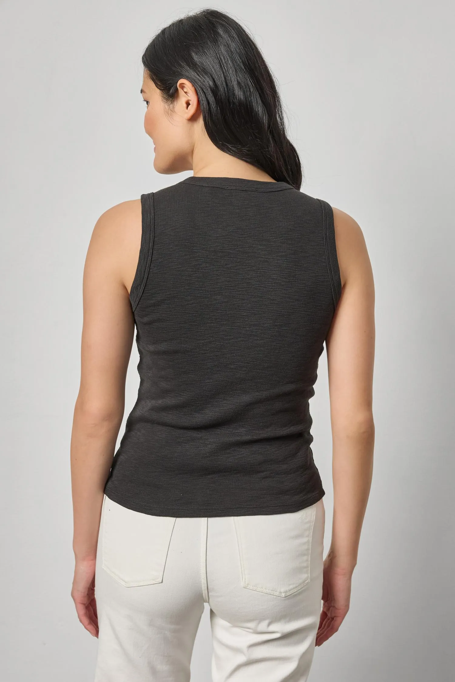 Ribbed Slub Scoop Neck Tank sold by Lilla P product image thumbnail 5