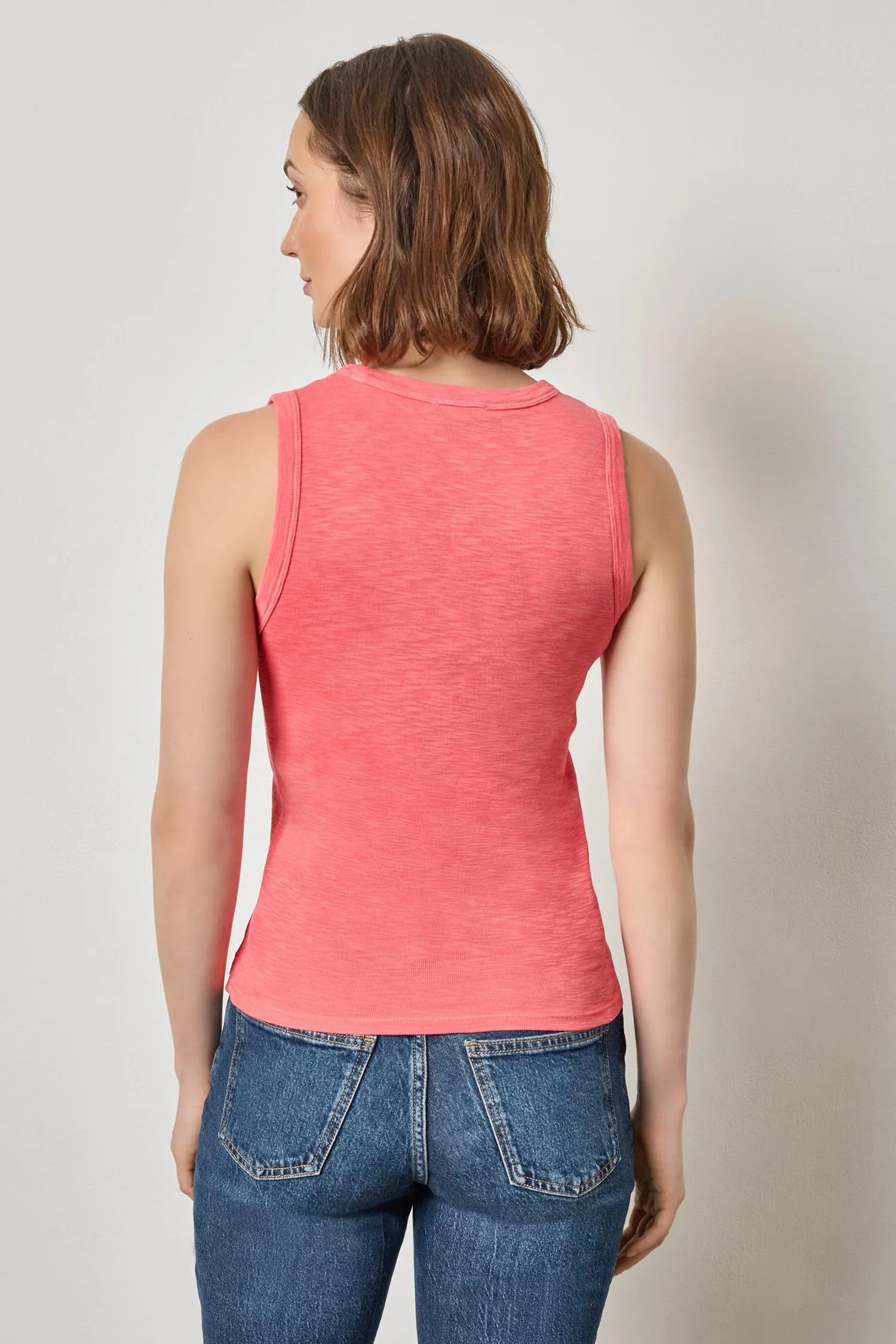 Ribbed Slub Scoop Neck Tank sold by Lilla P product image thumbnail 3