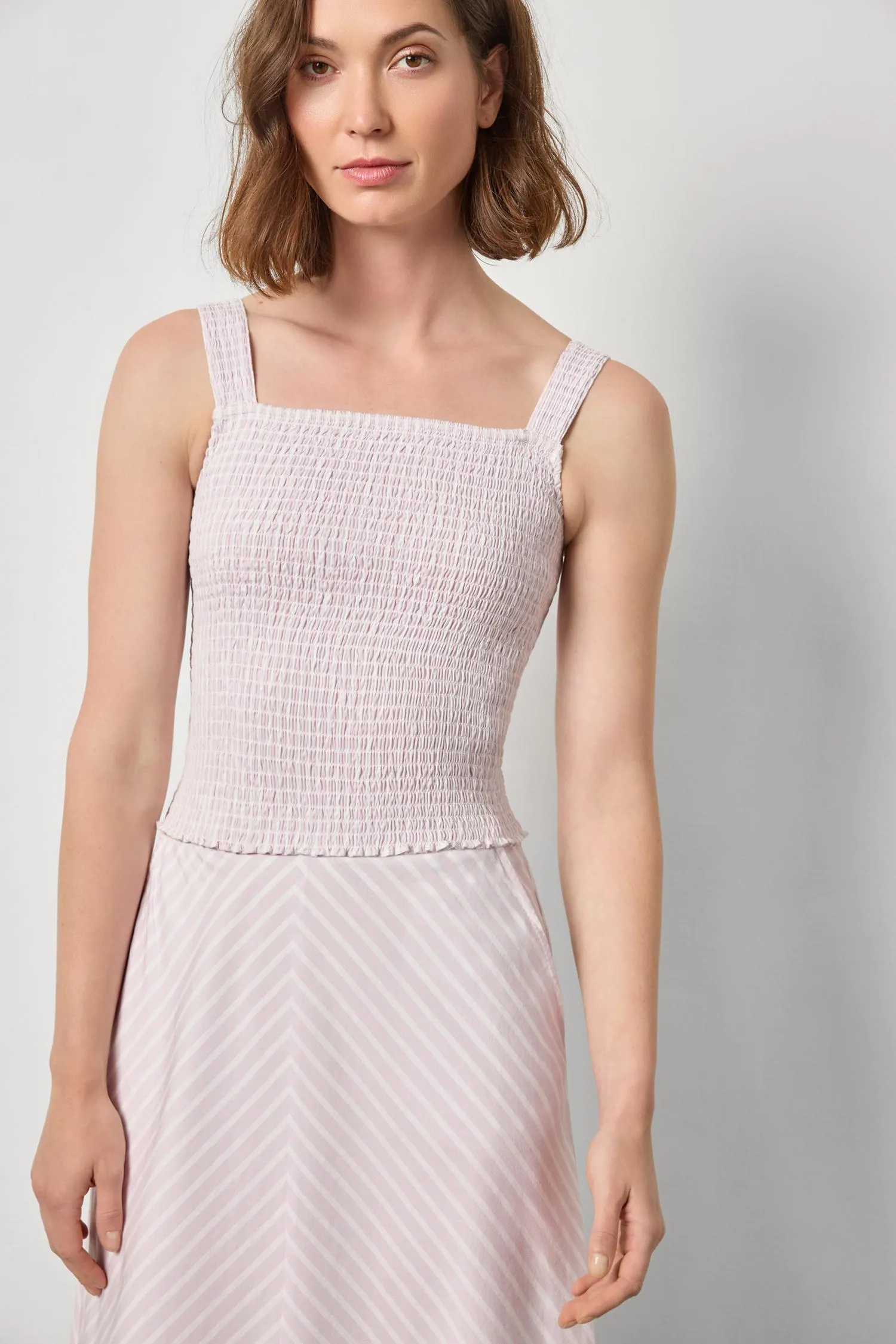 Striped Smocked Tank sold by Lilla P product image thumbnail 4