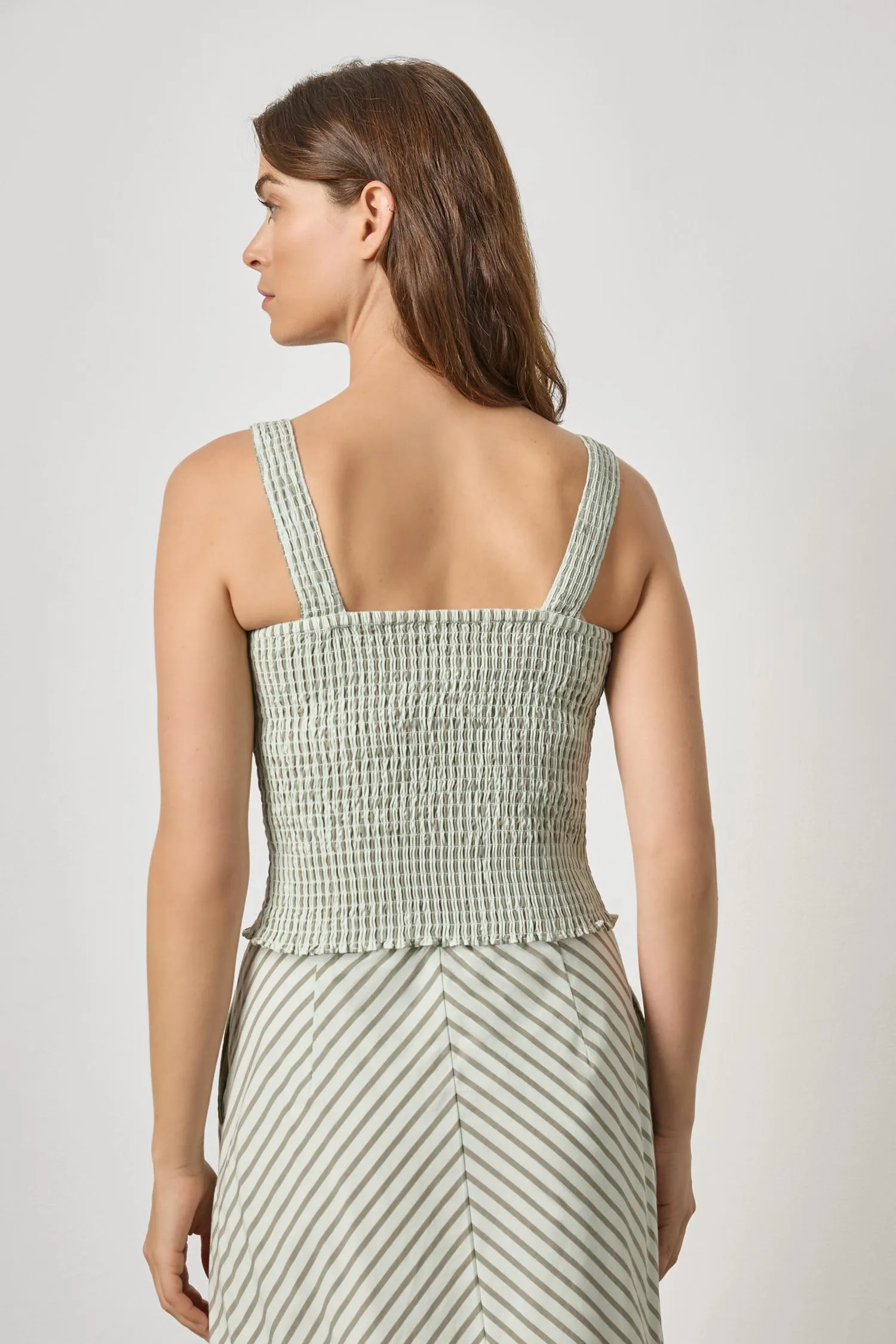 Striped Smocked Tank sold by Lilla P product image thumbnail 2