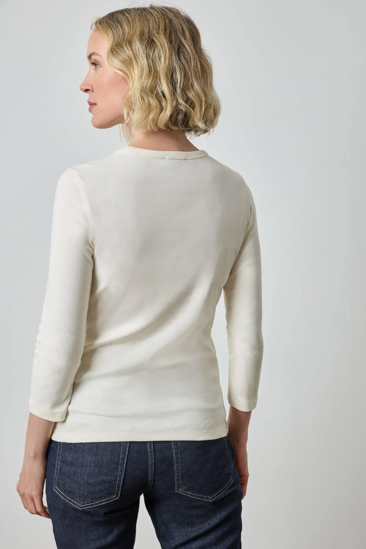 3/4 Sleeve Crew sold by Lilla P product image thumbnail 3