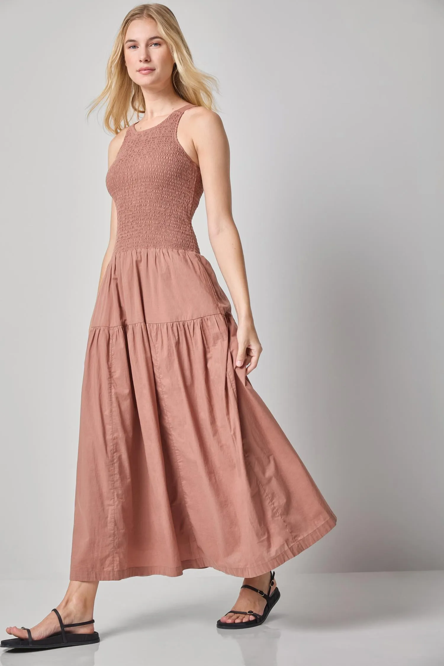 Smocked Bodice Maxi Dress sold by Lilla P product image thumbnail 5