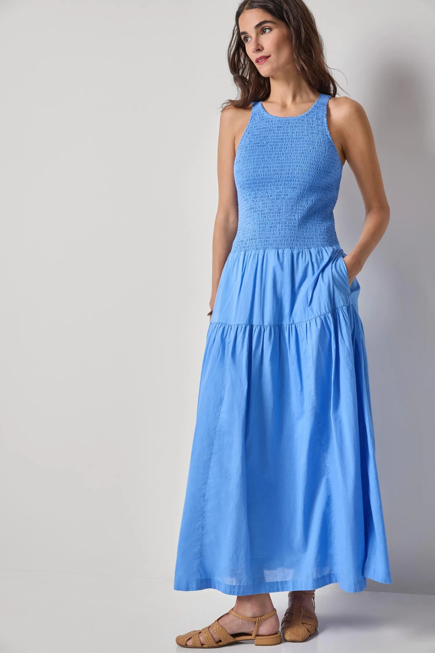 Smocked Bodice Maxi Dress sold by Lilla P