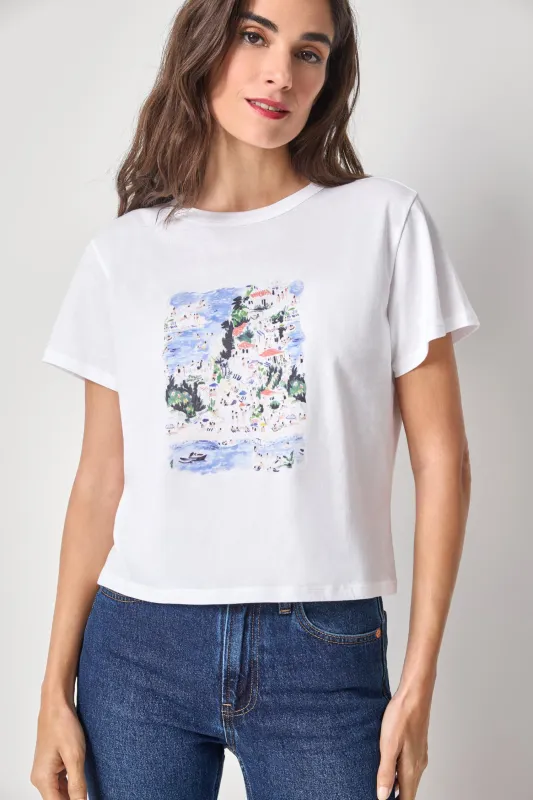 Coastal Print Tee made by Lilla P