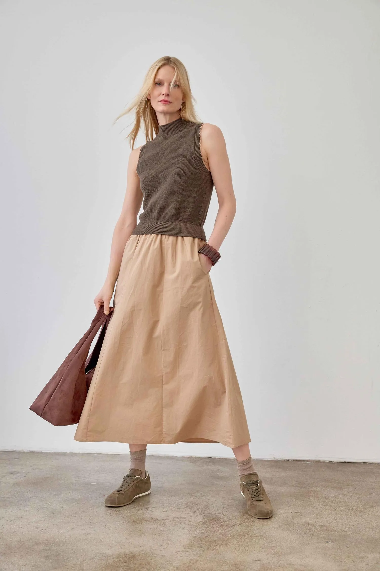 Mixed Media Mock Neck Dress sold by Lilla P product image thumbnail 5