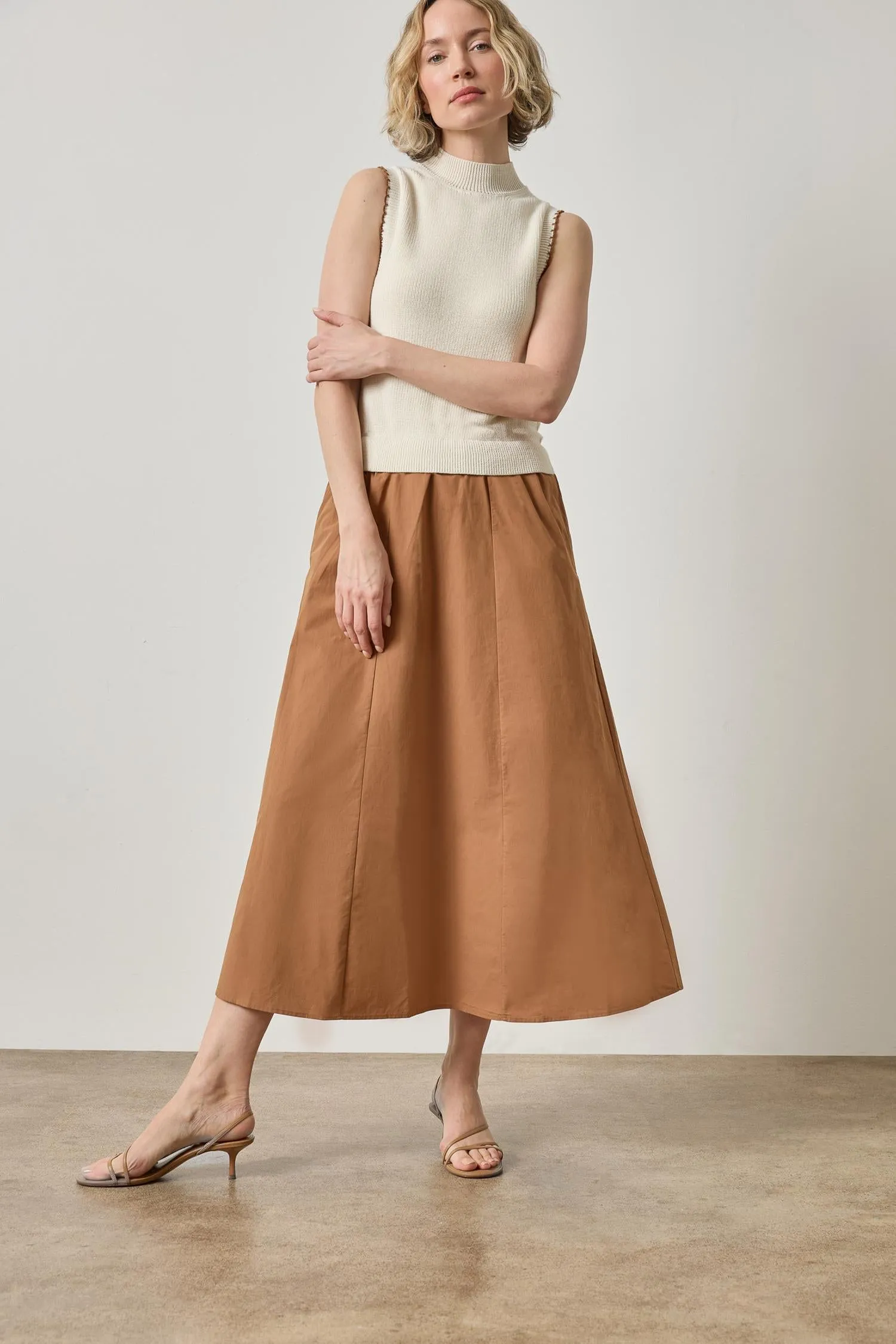 Mixed Media Mock Neck Dress sold by Lilla P