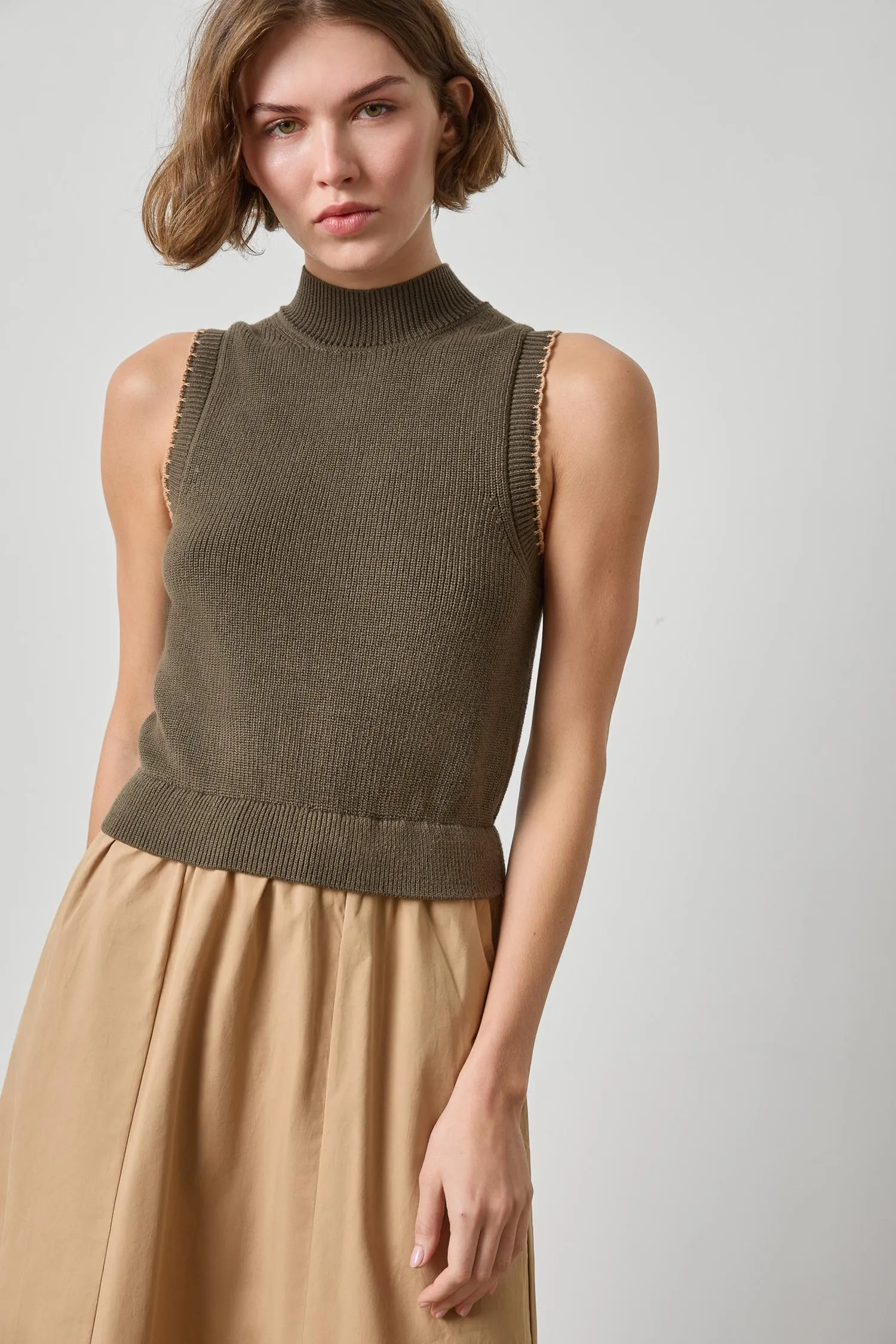 Mixed Media Mock Neck Dress sold by Lilla P product image thumbnail 3