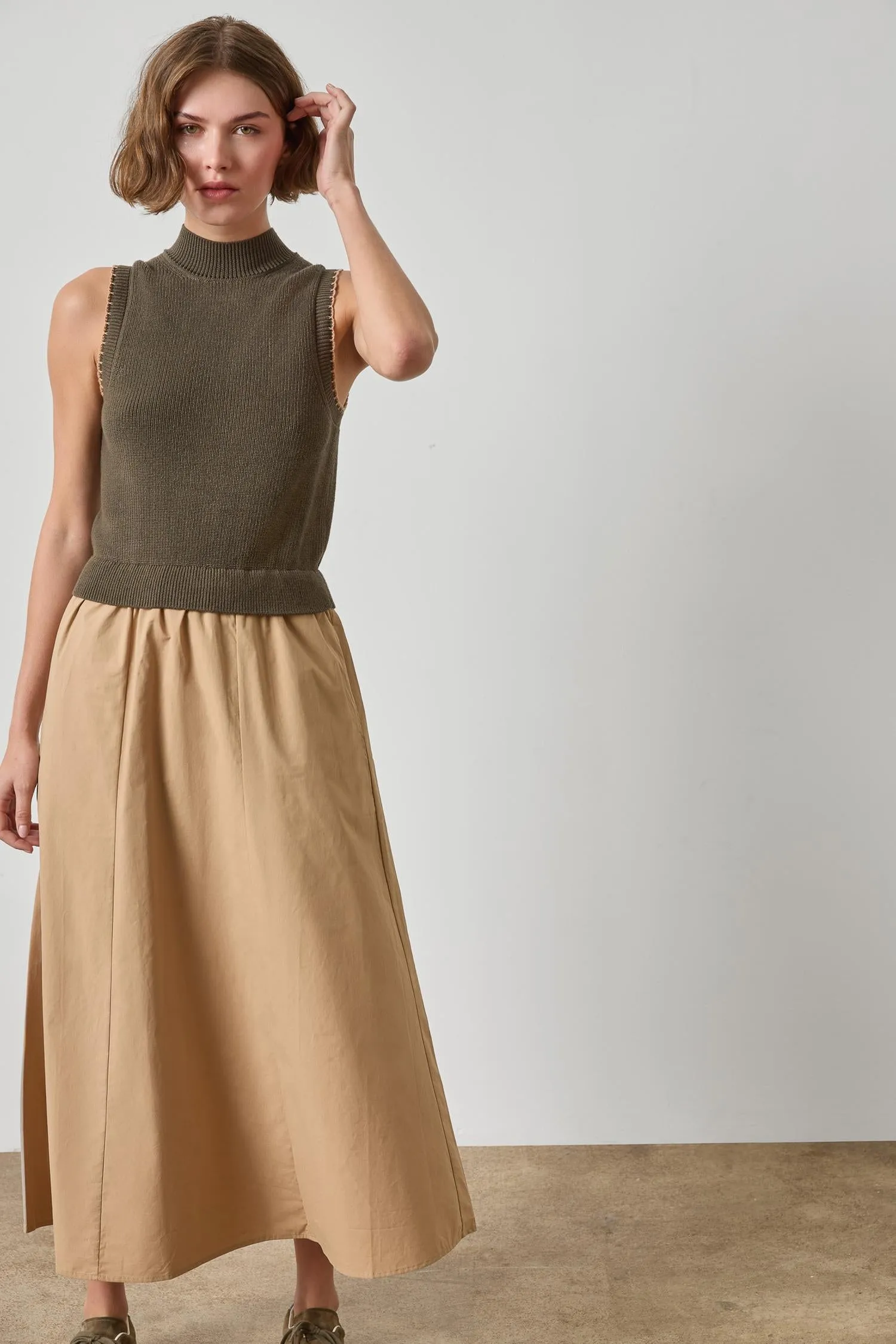 Mixed Media Mock Neck Dress sold by Lilla P product image thumbnail 2