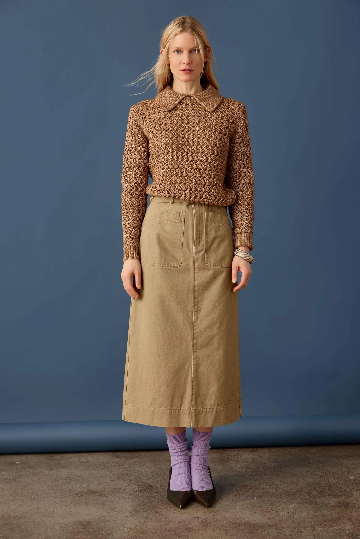 Textured Polo Sweater sold by Lilla P product image thumbnail 4