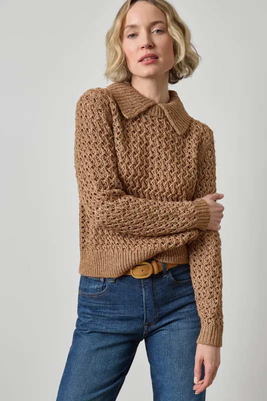 Textured Polo Sweater made by Lilla P