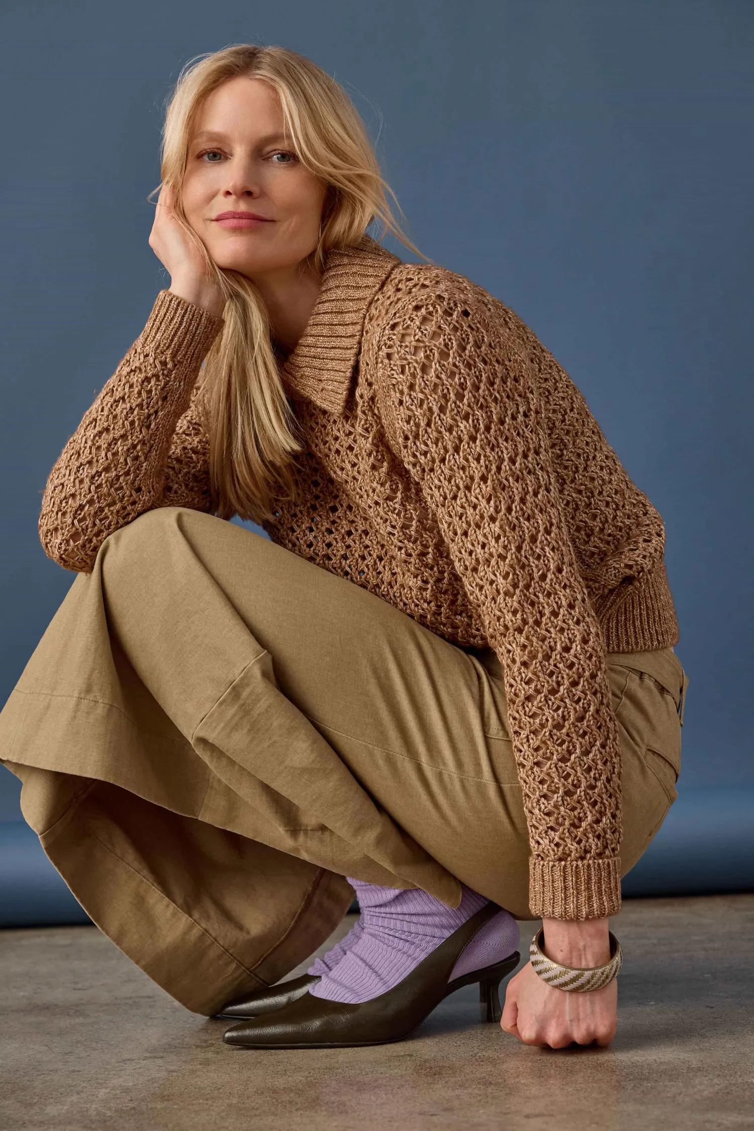 Textured Polo Sweater sold by Lilla P product image thumbnail 5