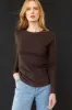 Long Sleeve Raw Edge Crew sold by Lilla P