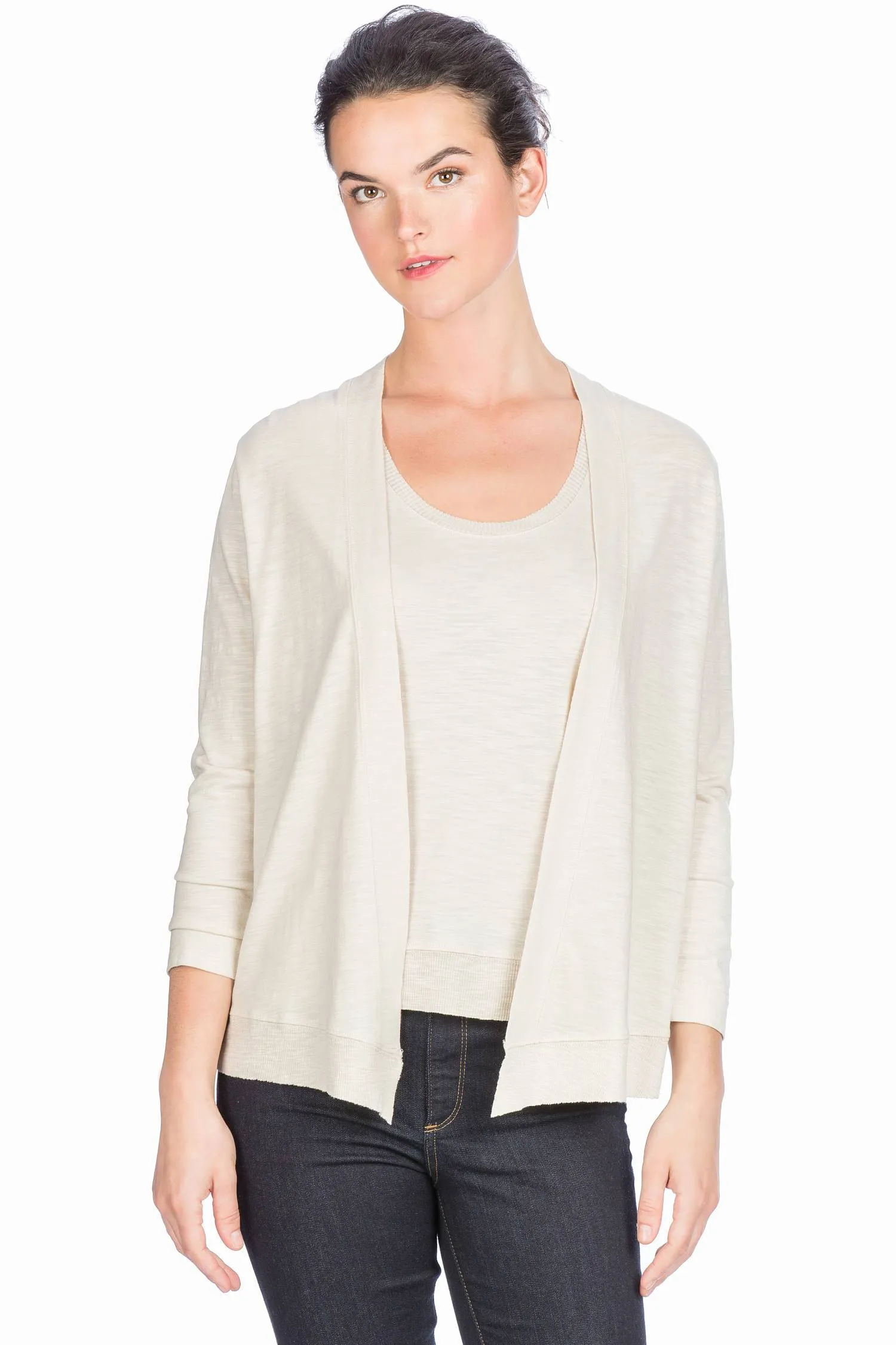 3/4 Sleeve Open Cardigan sold by Lilla P product image thumbnail 5