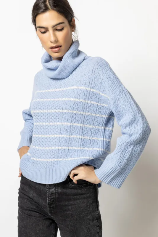 Mixed Stitch Turtleneck Sweater sold by Lilla P