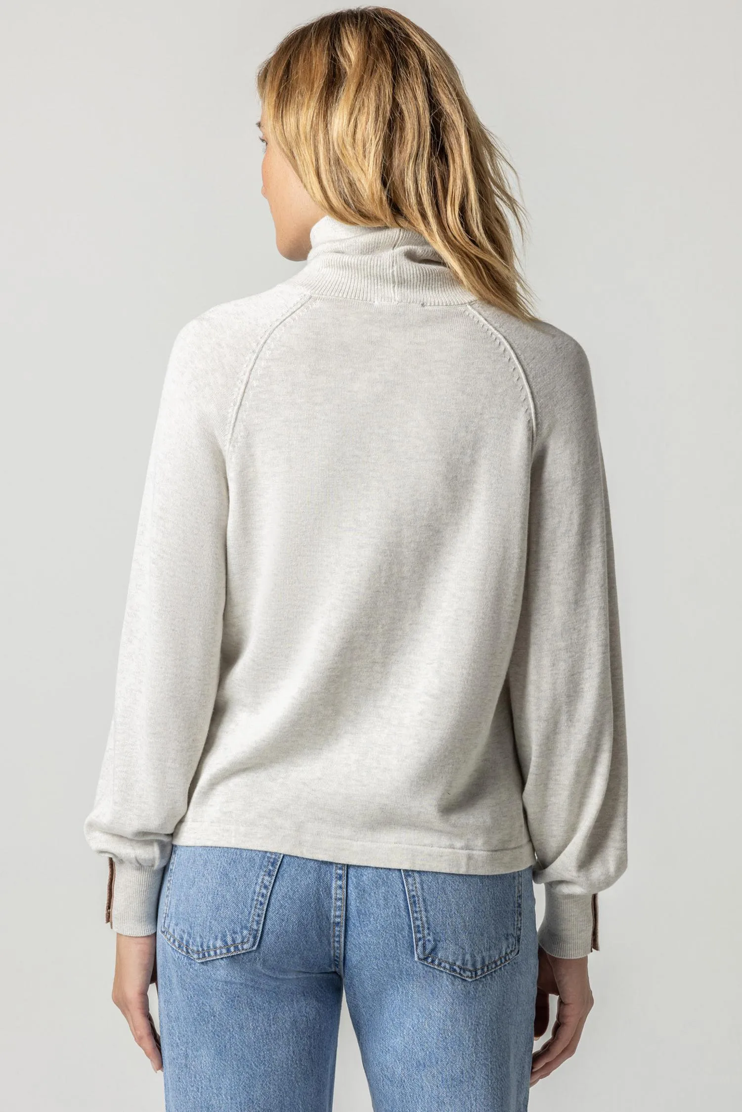 Snap Cuff Turtleneck Sweater sold by Lilla P product image thumbnail 4