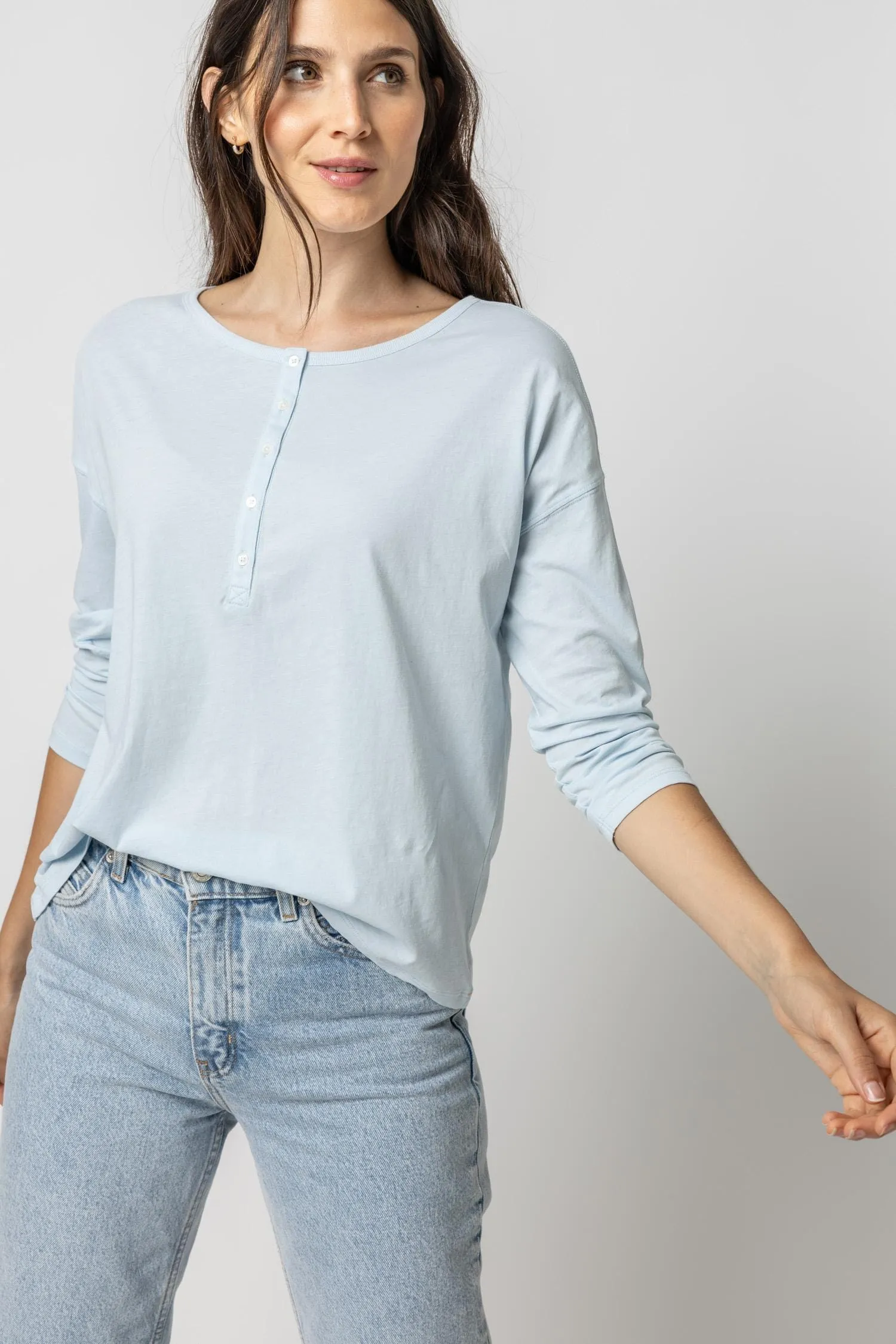 Relaxed Henley sold by Lilla P product image thumbnail 5